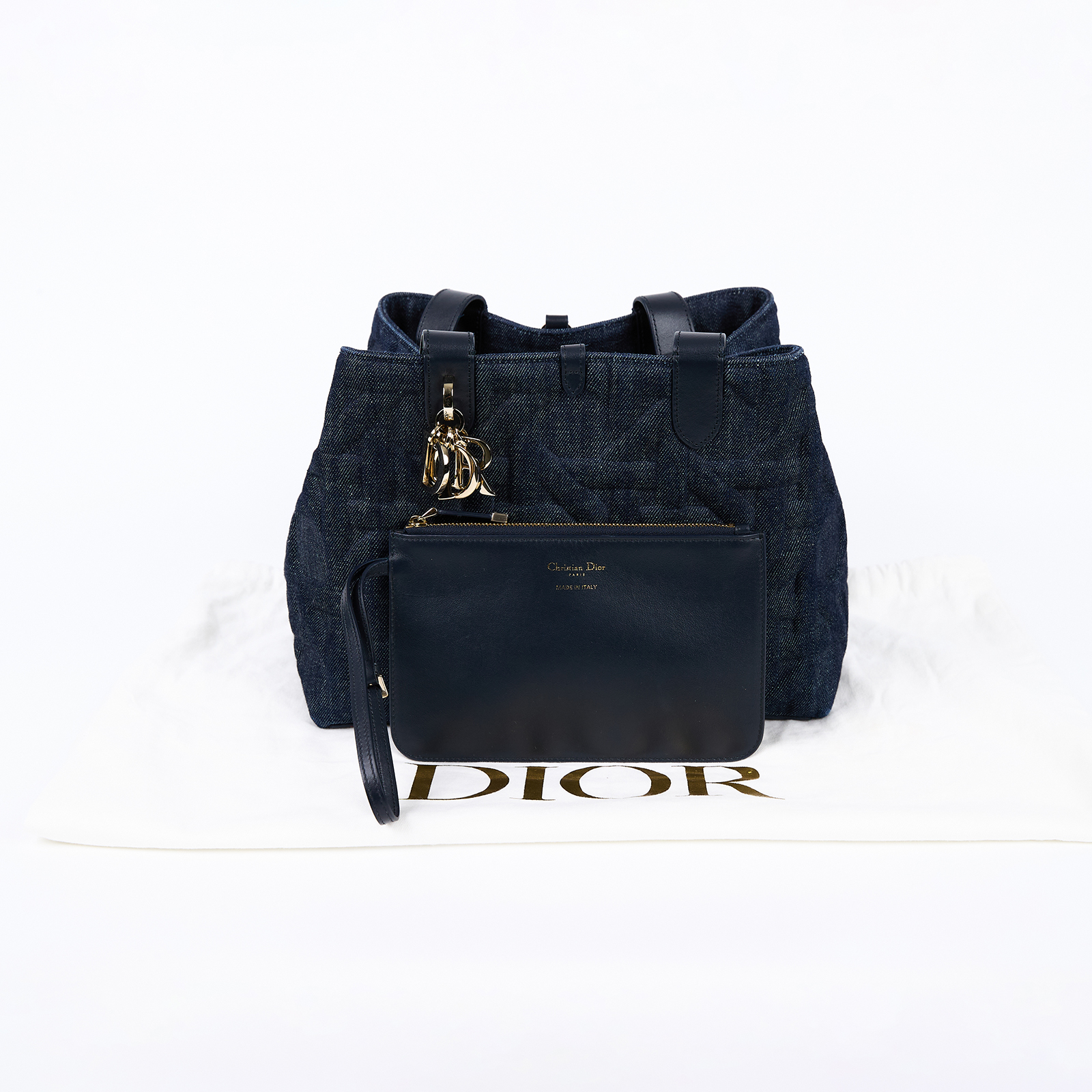 迪奧 CHRISTIAN DIOR Dior Toujours 中型 手提袋 M2821ODCE 牛仔Toujours 中型手提包 防塵袋/內袋