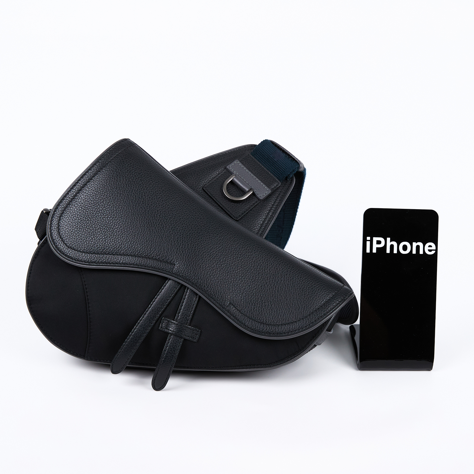 迪奧 CHRISTIAN DIOR Saddle Sacai 馬鞍包 肩背包 1ADCA374USC 黑Dior x Sacai馬鞍包 無附屬品