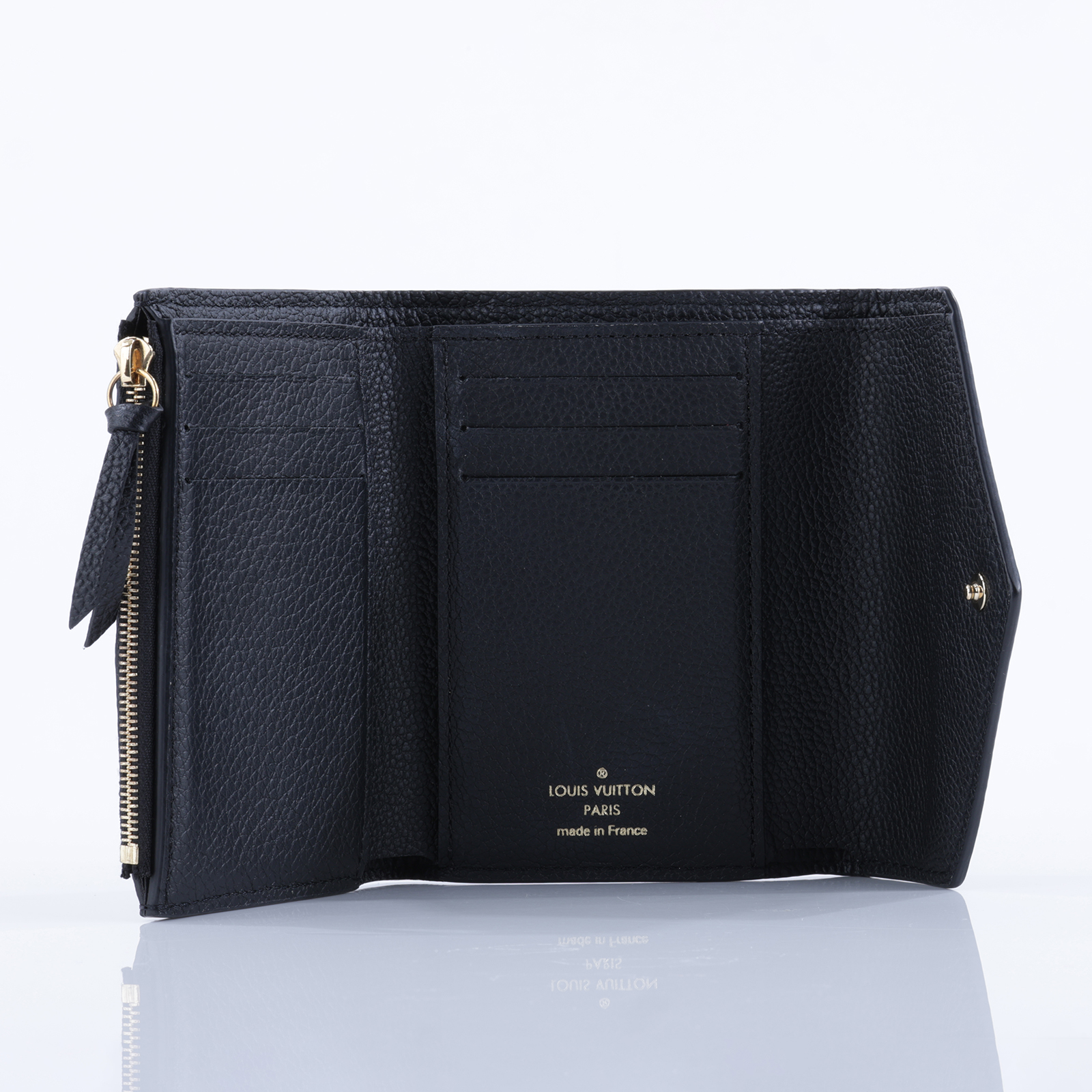 路易威登 LOUIS VUITTON Victorine 錢包 壓花牛皮 M64060 晶片款  原廠盒子/防塵袋/購買證明影本