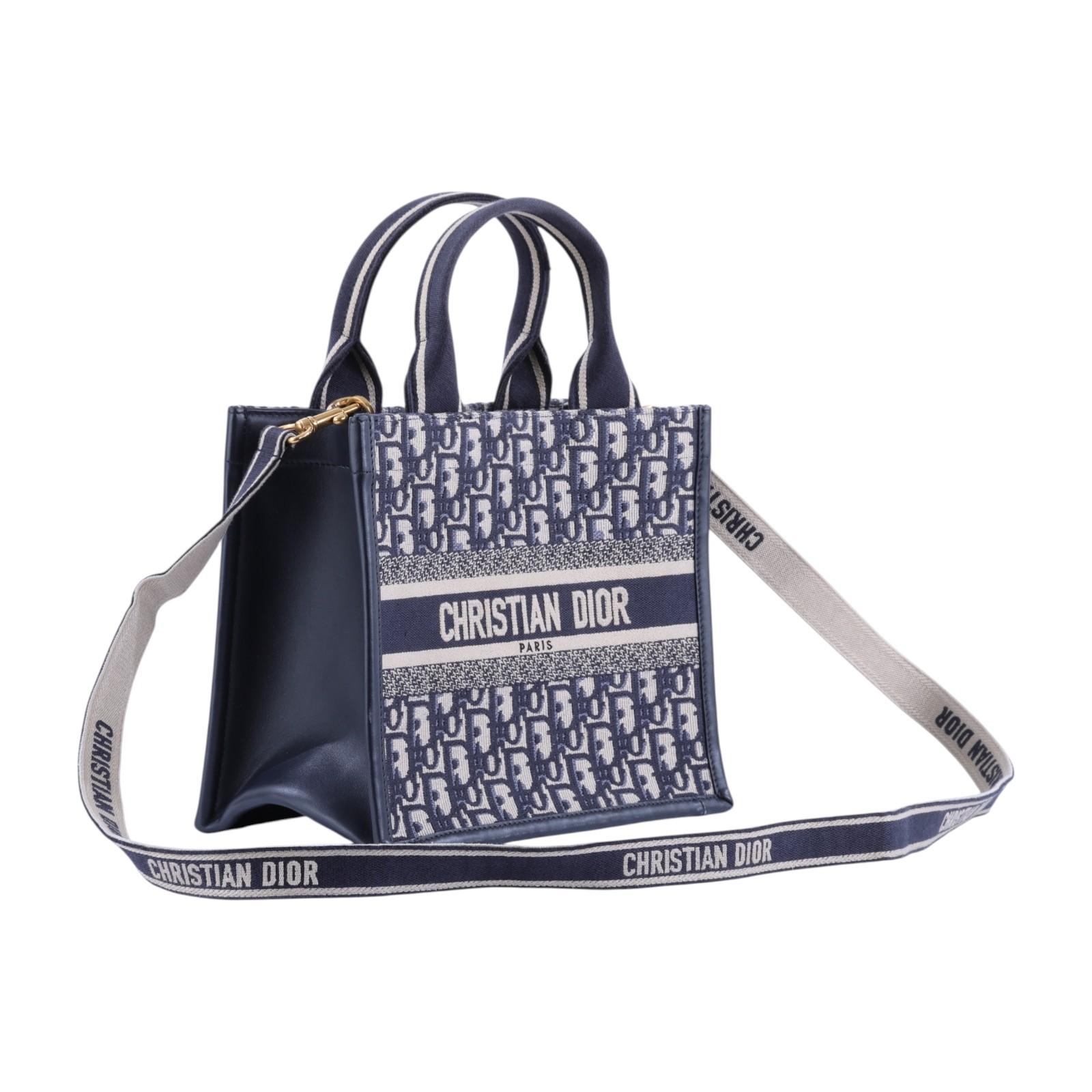 迪奧 CHRISTIAN DIOR Book Tote 小型 托特包 藍色 M1325CZBB  原廠盒子/防塵袋/背帶/保證卡/購買證明影本