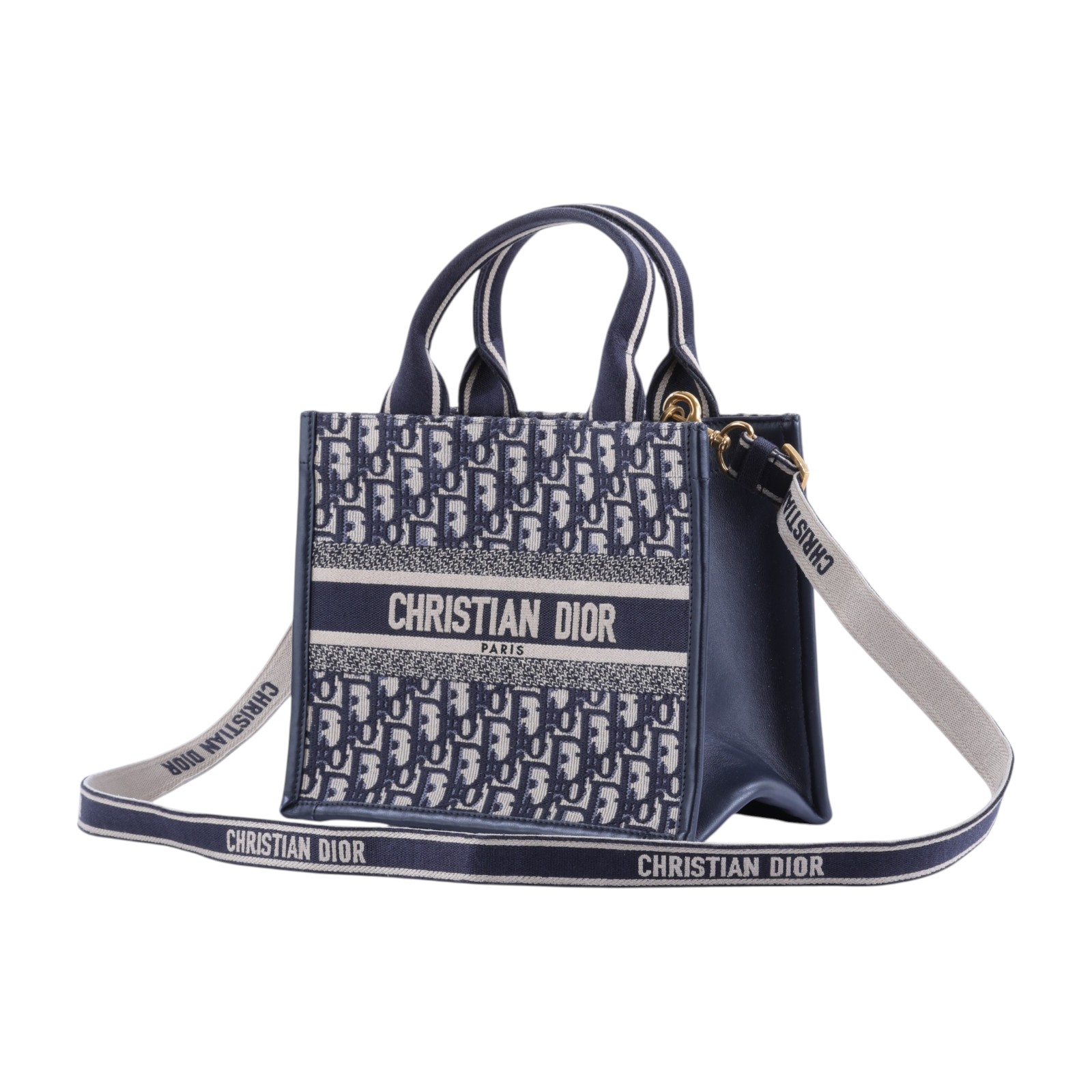 迪奧 CHRISTIAN DIOR Book Tote 小型 托特包 藍色 M1325CZBB  原廠盒子/防塵袋/背帶/保證卡/購買證明影本