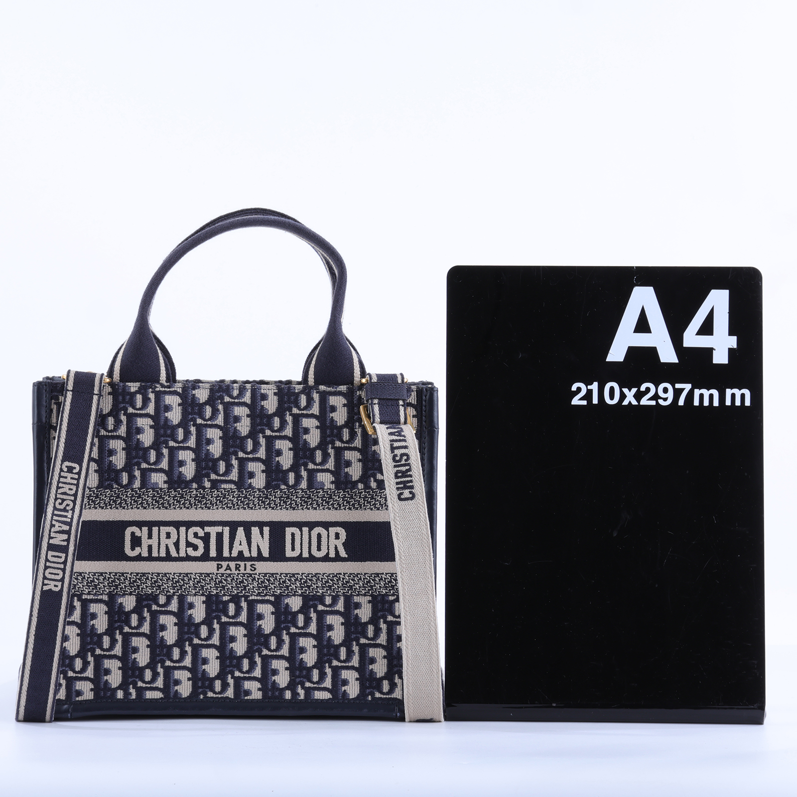 迪奧 CHRISTIAN DIOR Book Tote 小型 托特包 藍色 M1325CZBB  原廠盒子/防塵袋/背帶/保證卡/購買證明影本