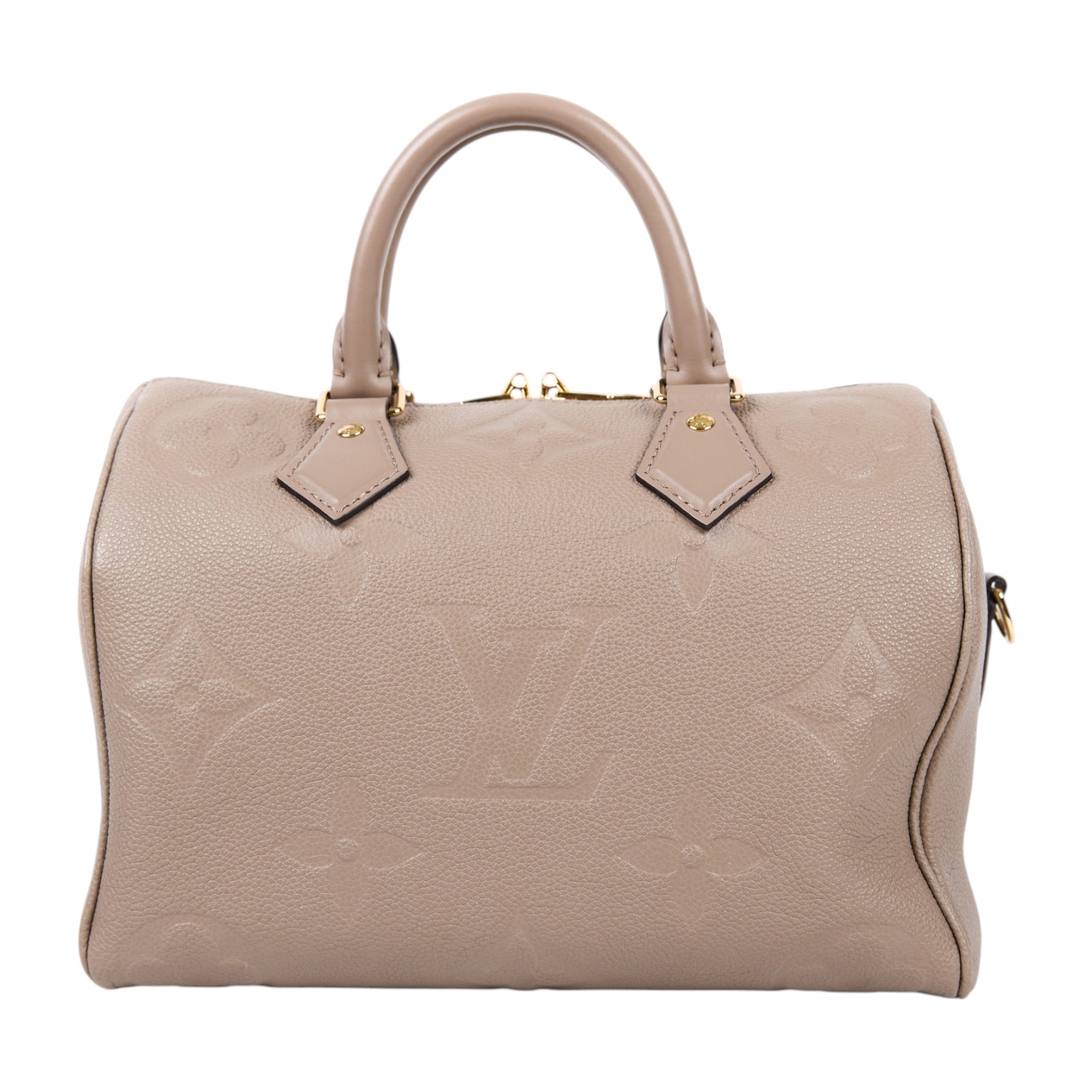路易威登 LOUIS VUITTON Speedy Bandoulière  25 米色 手提 斜背 波士頓包 M59273 晶片款  背帶
