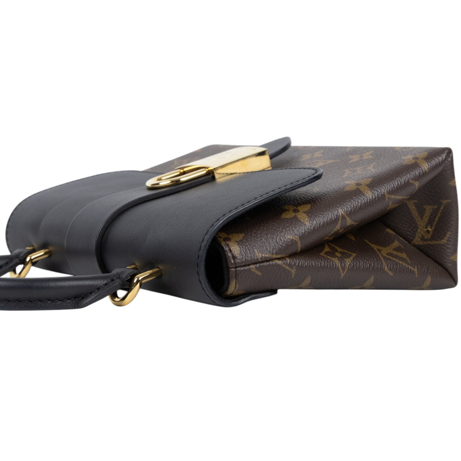 路易威登 LOUIS VUITTON Locky BB 手提包 黑色 M44141 晶片款 黑拚原花LOCKY BB肩背包 原廠盒子/防塵袋/購買證明/背帶