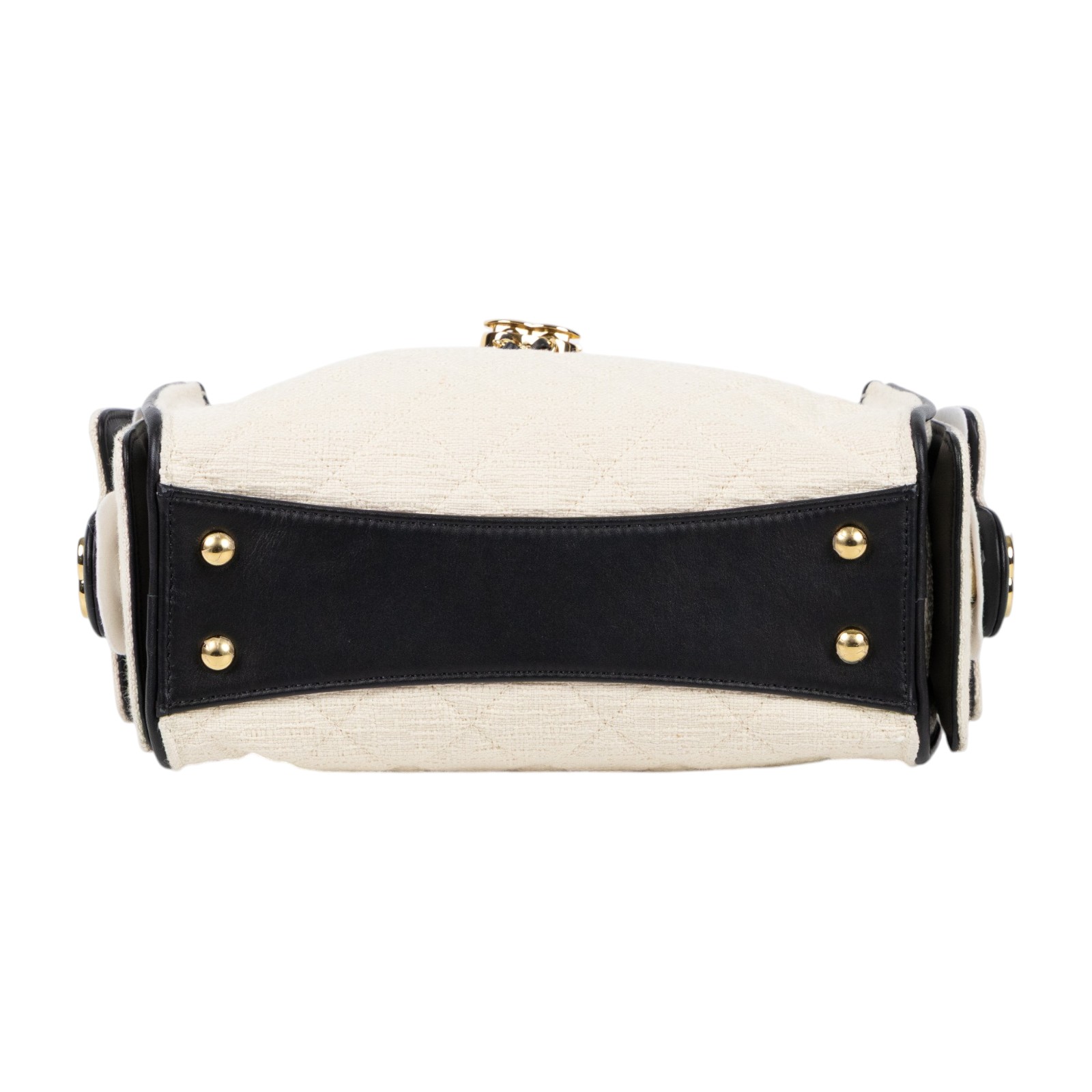 香奈兒 CHANEL 25 迷你包 AS5631 B23519 晶片款 米白帆布黑滾邊25包 MINI 原廠盒子/防塵袋