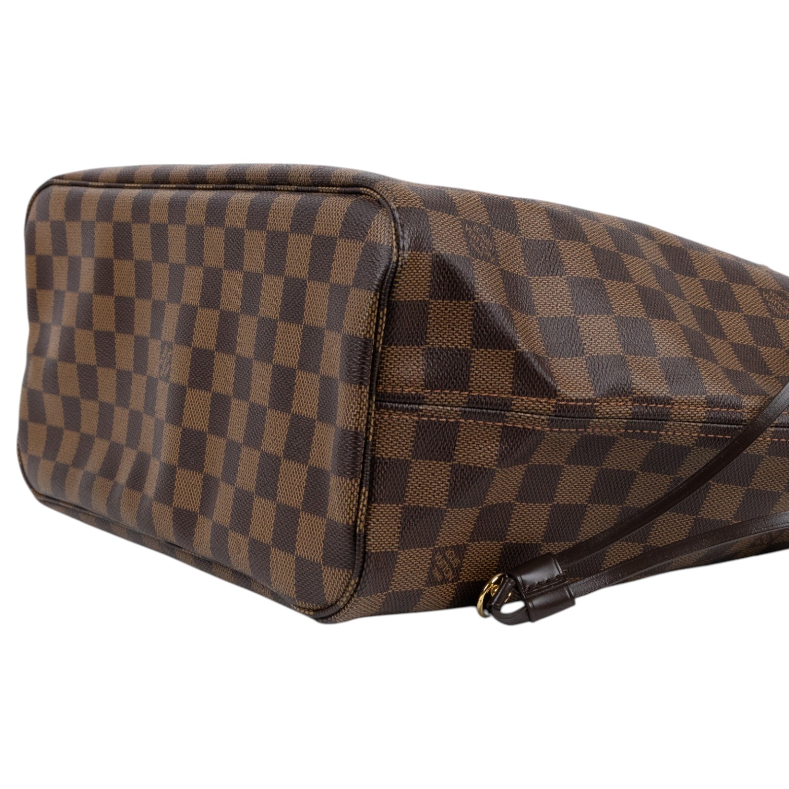 路易威登 LOUIS VUITTON Neverfull MM  棕棋盤格 肩背 購物袋 櫻桃紅內襯 N40599  防塵袋/內袋
