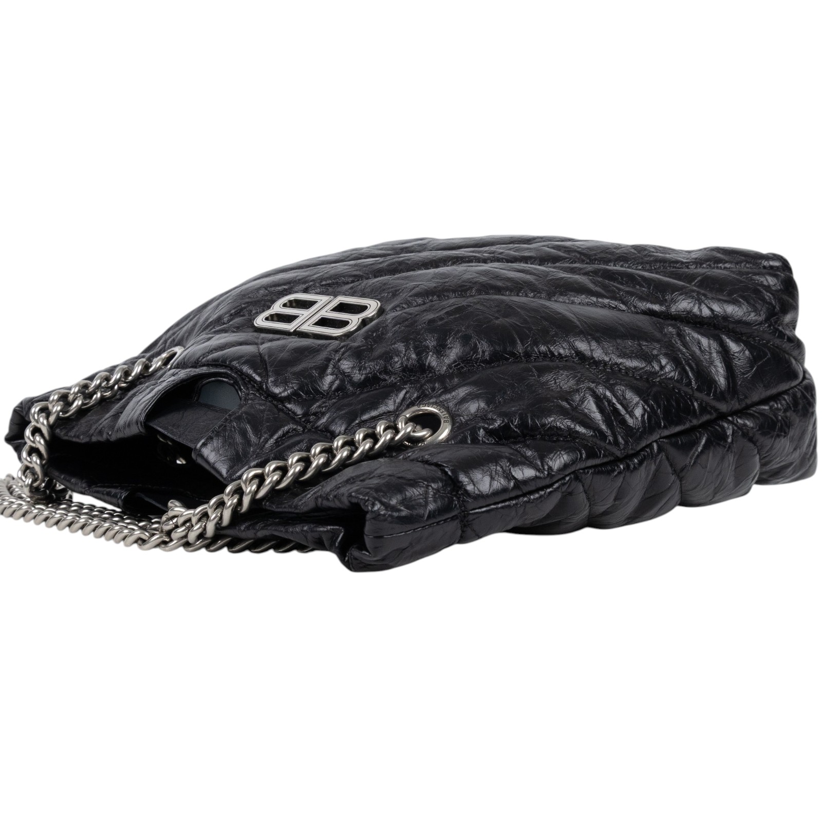 巴黎世家 BALENCIAGA Crush 束口購物包 小型 742942210J0 黑CRUSH肩背包小號 無附屬品