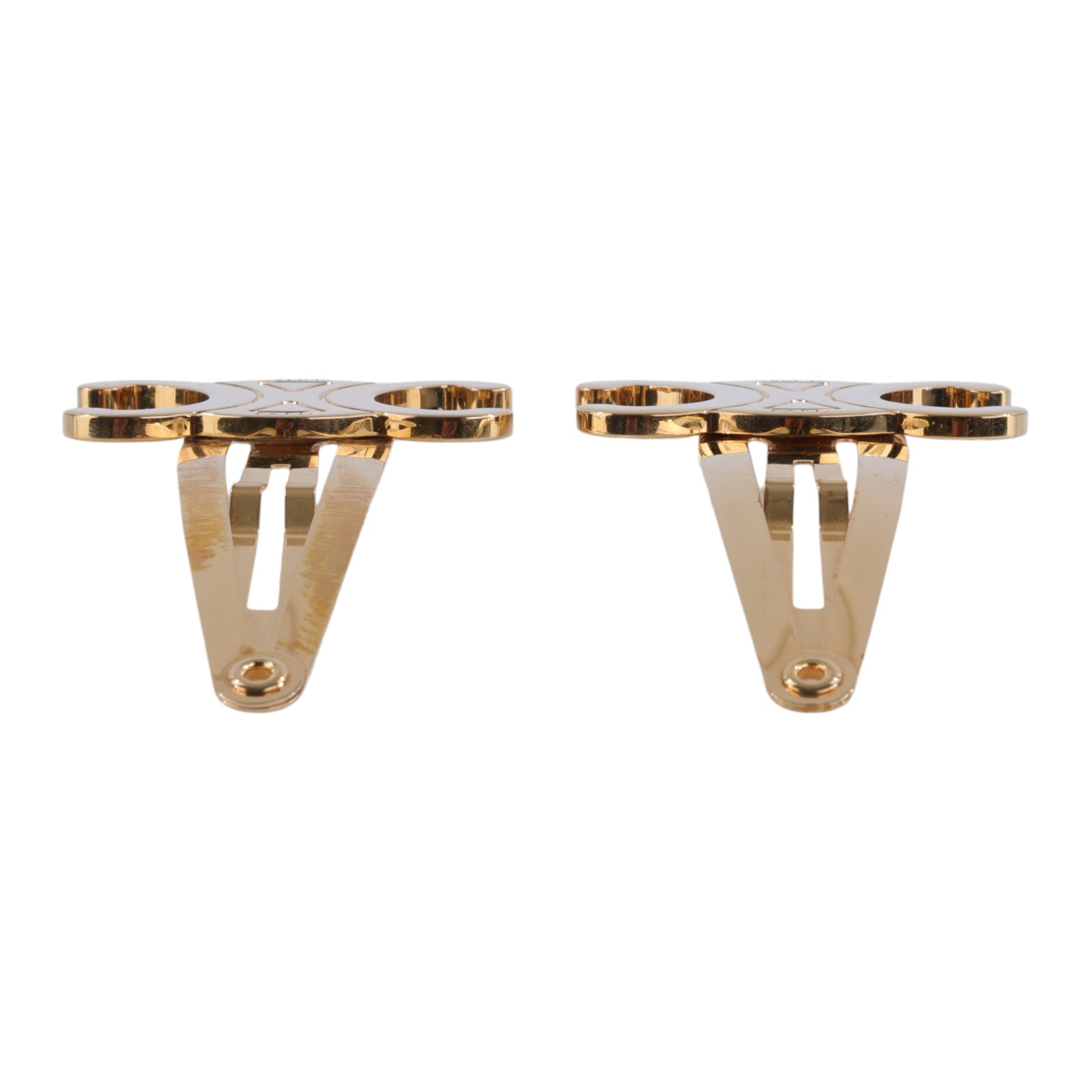 思琳 CELINE Set of 2 Snap Hair Clips 雙件裝按扣髮夾 46Z656BSL 金色凱旋門髮夾 原廠盒子/防塵袋