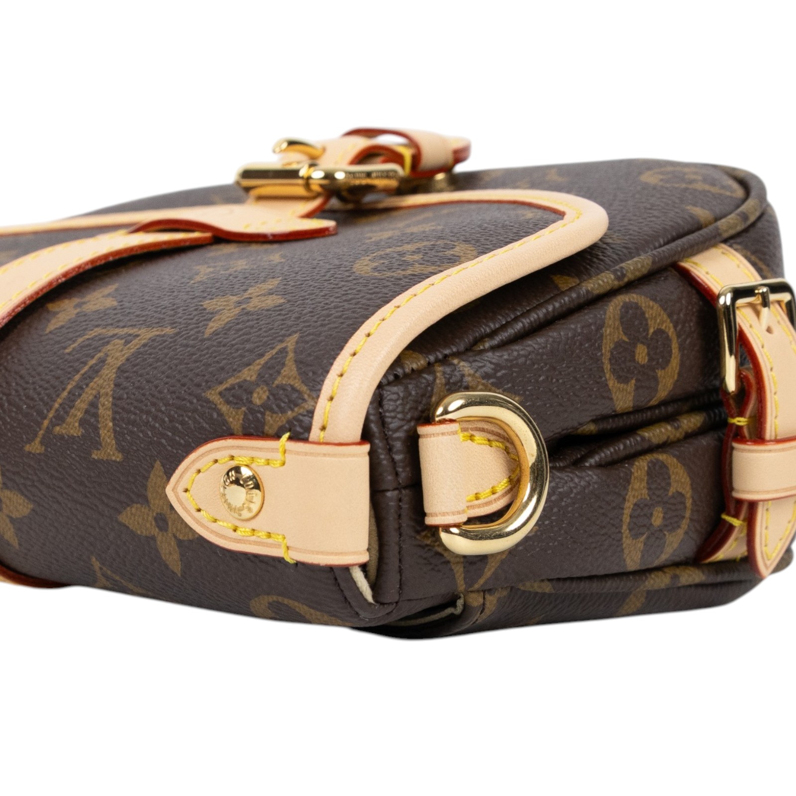 路易威登 LOUIS VUITTON Saumur BB  手提 馬鞍斜背包 M46740 晶片款 原花Saumur BB 肩背包 原廠盒子/防塵袋/背帶2