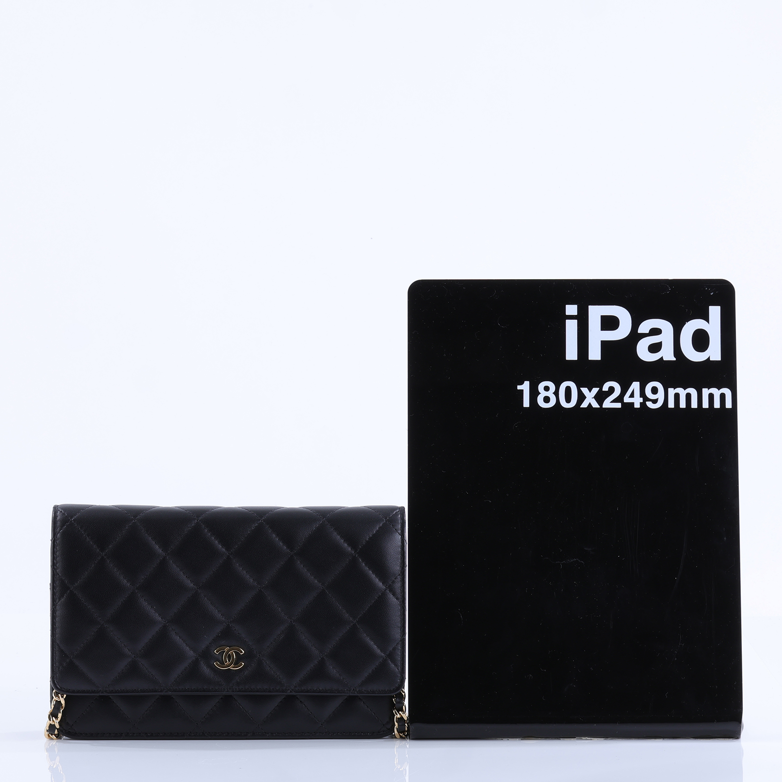 香奈兒 CHANEL CC LOGO 菱格紋 三用 woc 鏈帶包 A33814 Y01295 25開 黑金羊WOC 原廠盒子/防塵袋/保證卡/購買證明