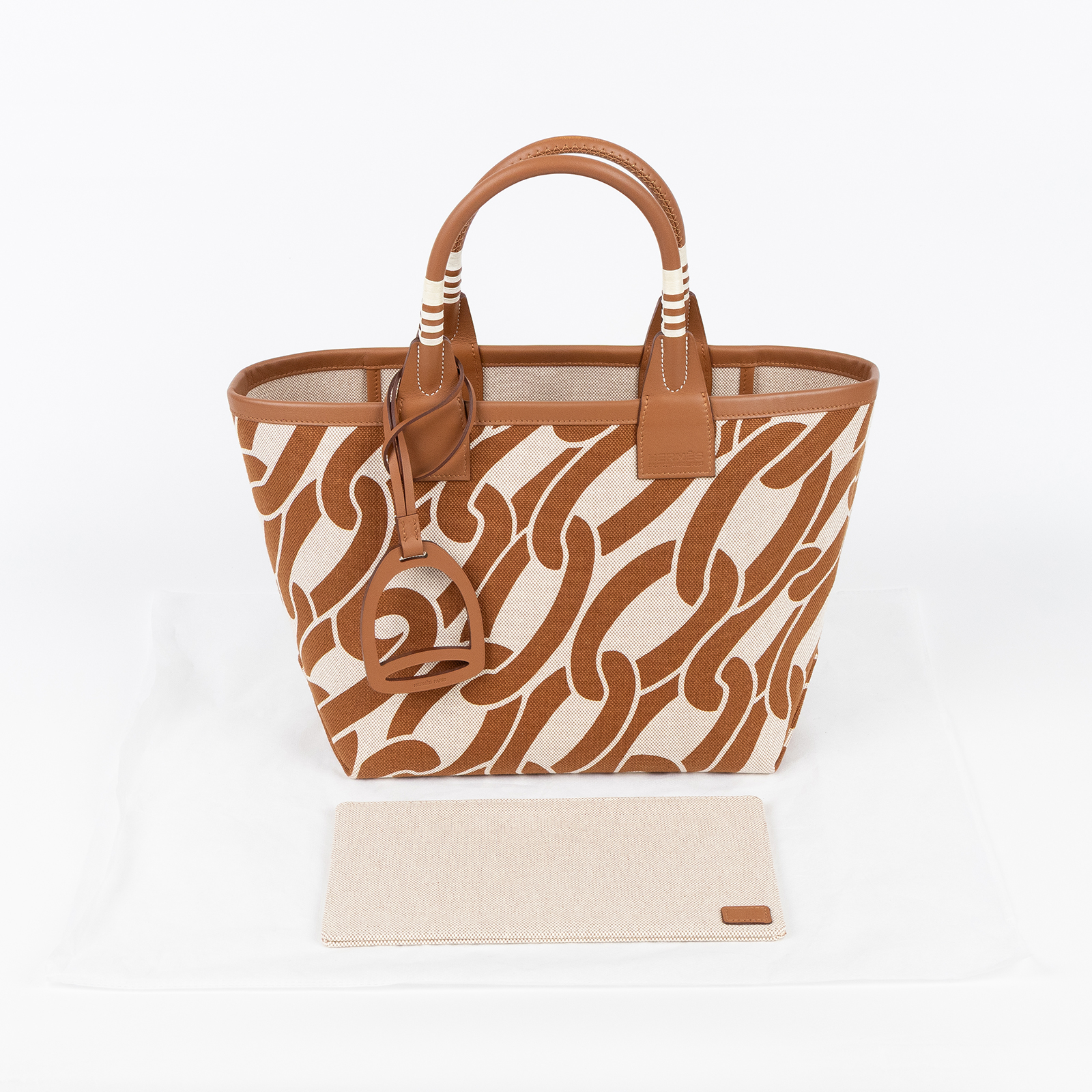 愛馬仕 Hermes Steeple 25 手提包 黃褐/乳白/米色/金色 鈀金金屬 H084533CKAC B FM 011 PM  吊牌/底板