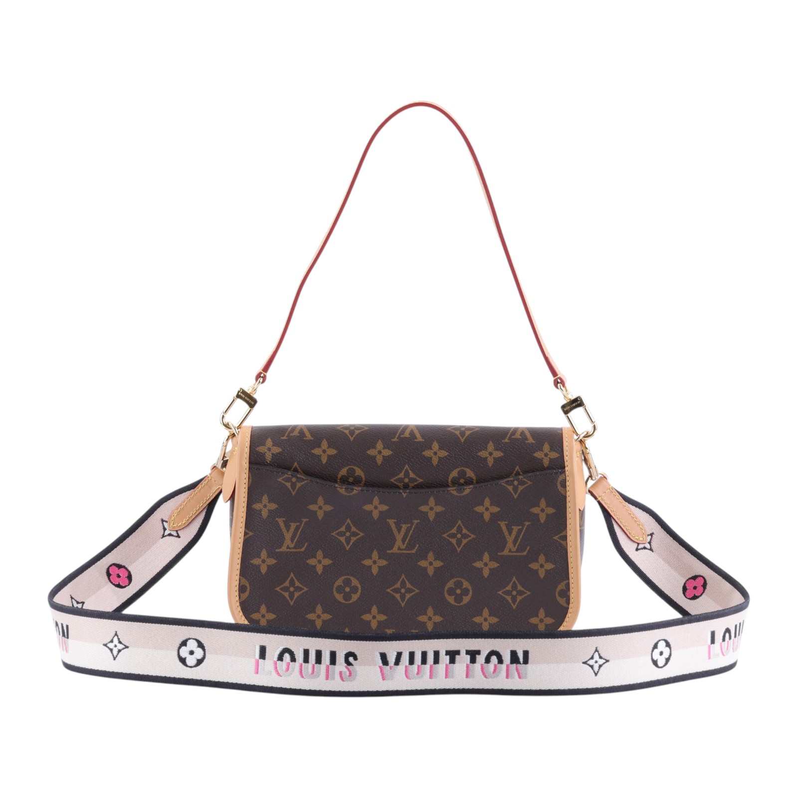 路易威登 LOUIS VUITTON Diane 腋下包法棍 單肩背包 經典帆布 M45985 晶片款 原花DIANE 原廠盒子/防塵袋/背帶/提把/購買證明