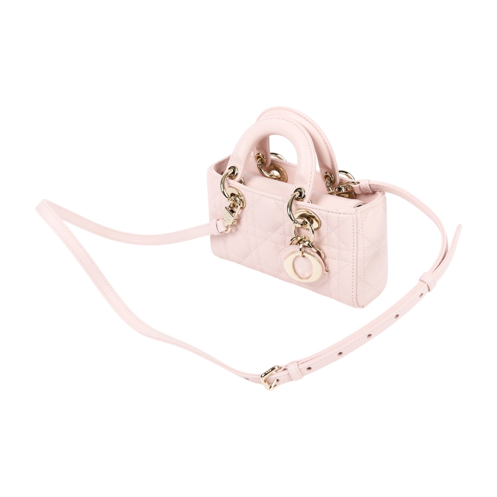 迪奧 CHRISTIAN DIOR Lady D-Joy 微型手袋 S0910ONGE 粉色D JOY 微型款 原廠盒子/防塵袋/背帶2/保證卡