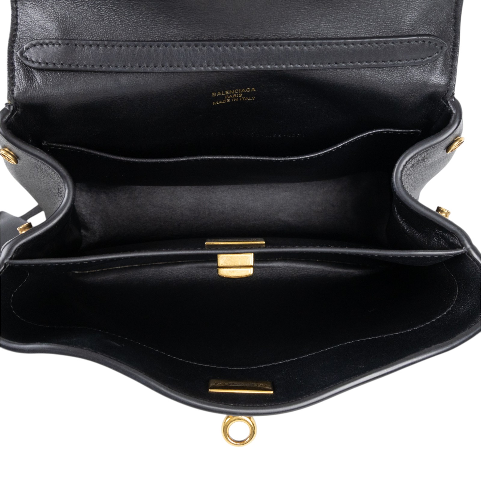 巴黎世家 BALENCIAGA Rodeo Mini 手提包 金色五金 7954562AA4V 黑金RODEO MINI 防塵袋/背帶/鑰匙圈吊飾