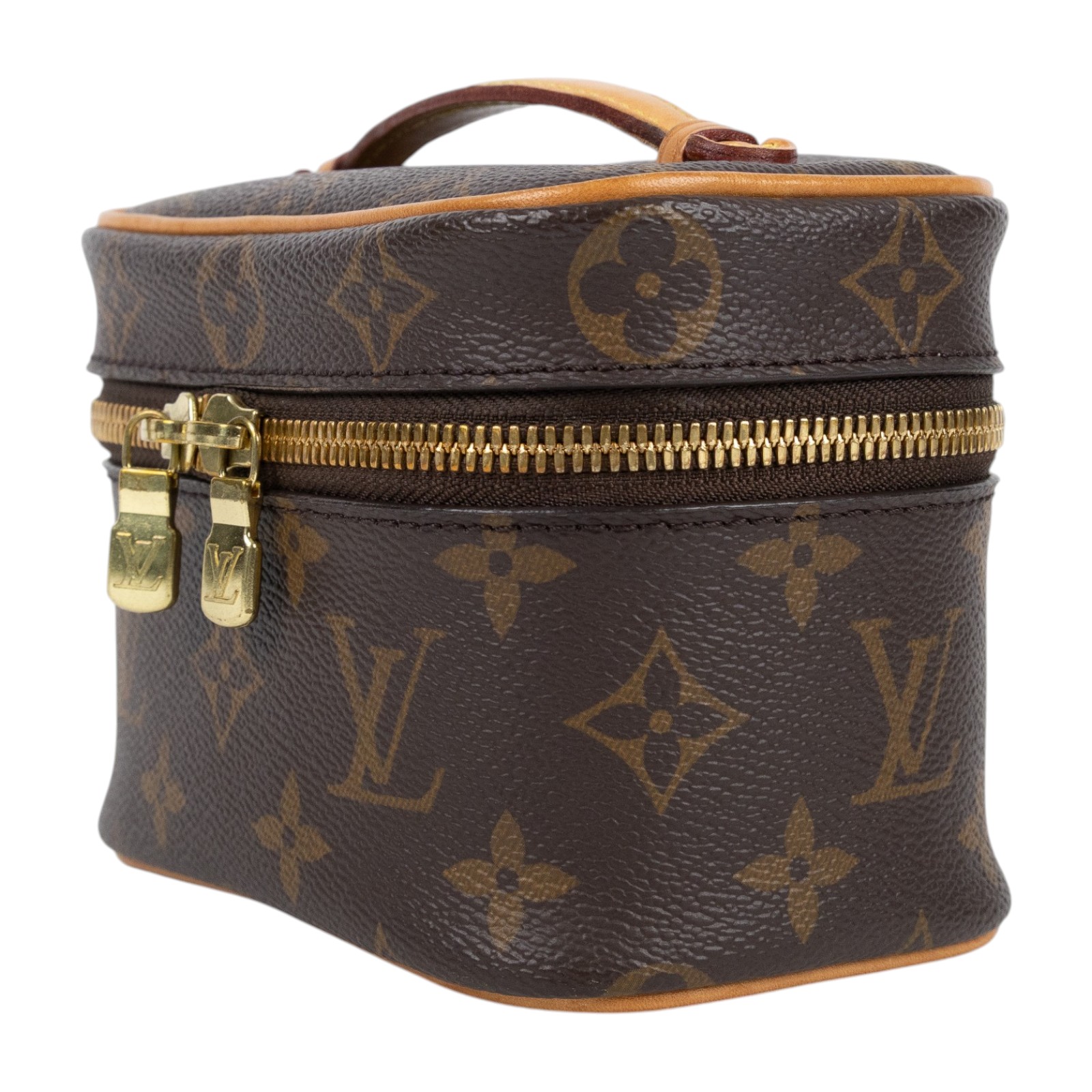 路易威登 LOUIS VUITTON Nice Nano 經典帆布 梳洗袋 化妝箱 M44936 晶片款 原花NICE NANO 無附屬品