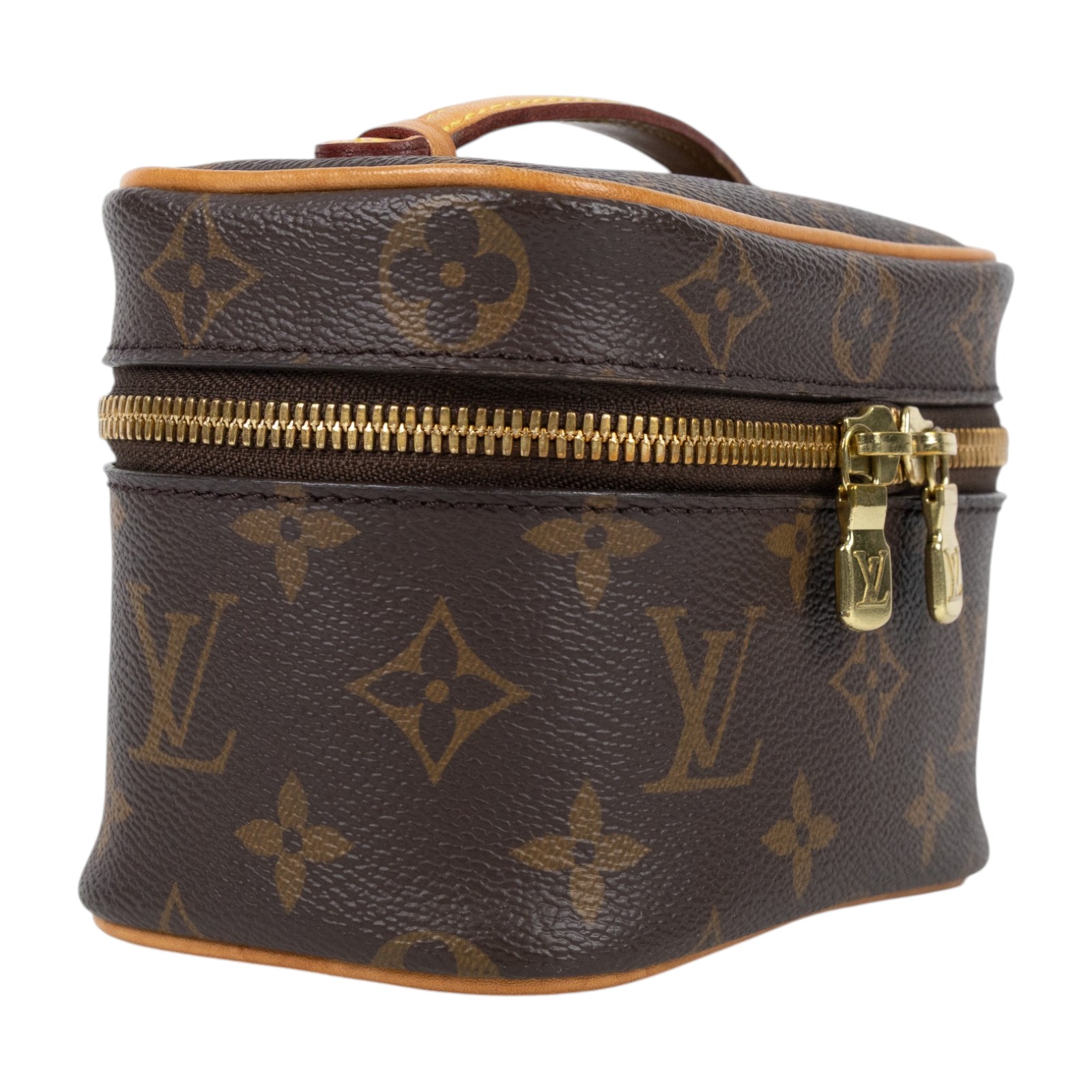 路易威登 LOUIS VUITTON Nice Nano 經典帆布 梳洗袋 化妝箱 M44936 晶片款 原花NICE NANO 無附屬品