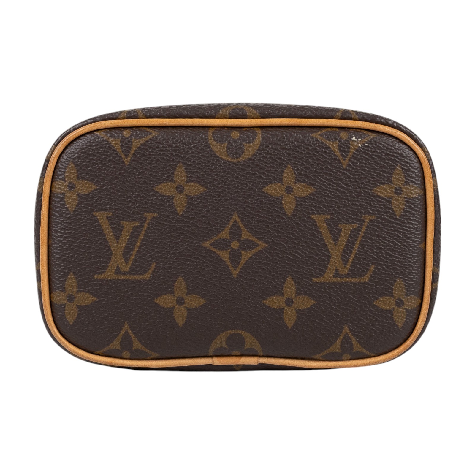 路易威登 LOUIS VUITTON Nice Nano 經典帆布 梳洗袋 化妝箱 M44936 晶片款 原花NICE NANO 無附屬品