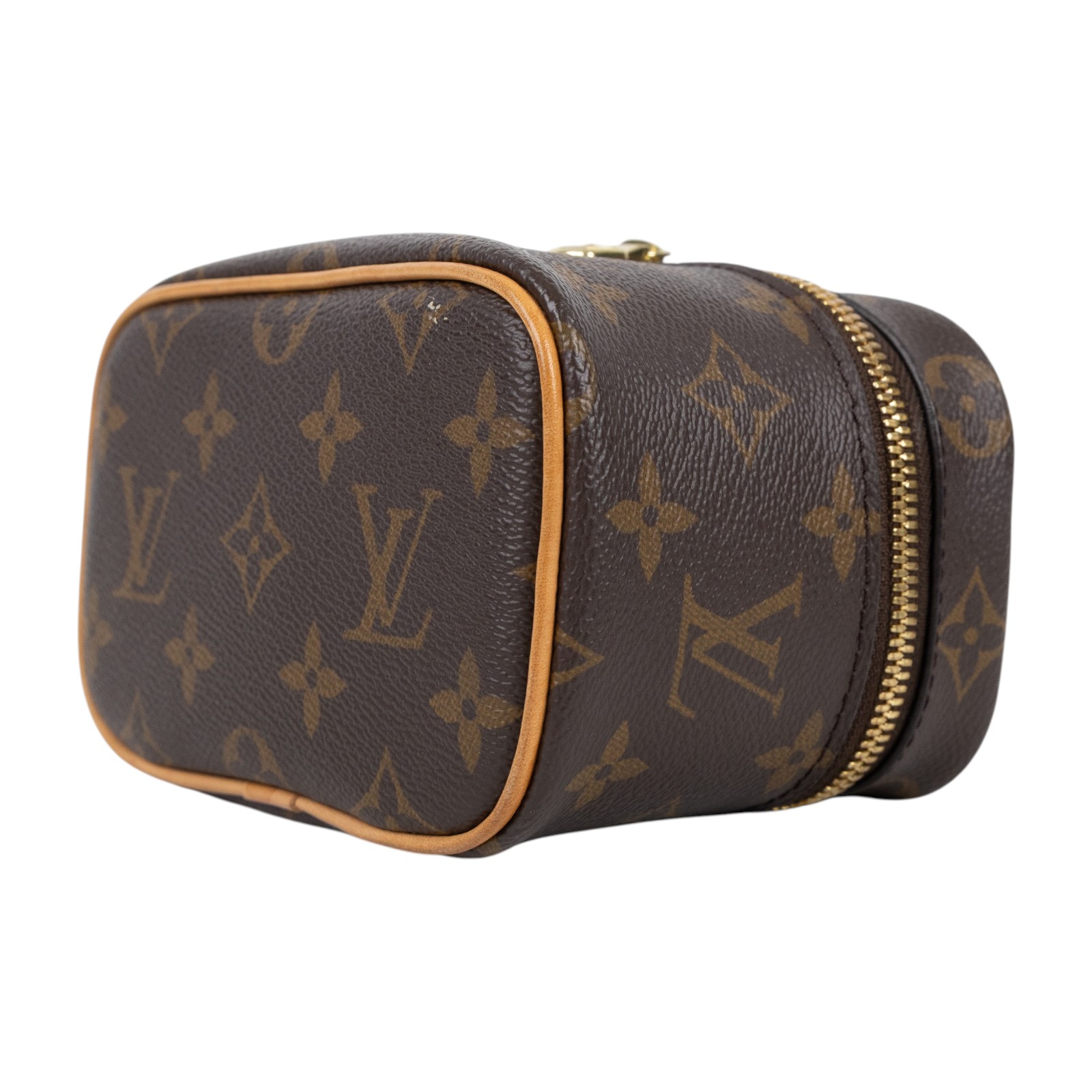 路易威登 LOUIS VUITTON Nice Nano 經典帆布 梳洗袋 化妝箱 M44936 晶片款 原花NICE NANO 無附屬品