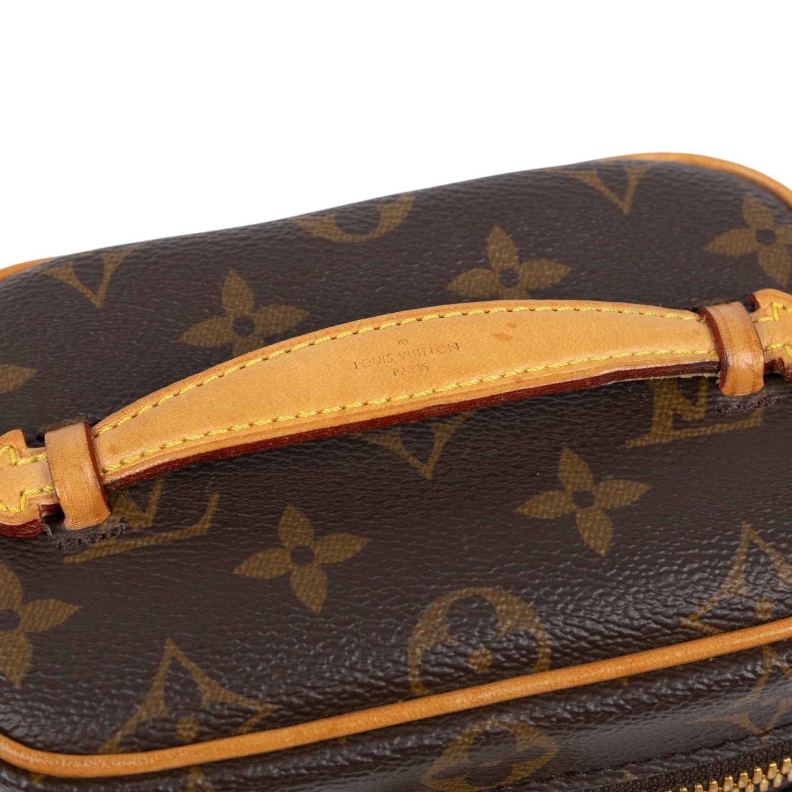 路易威登 LOUIS VUITTON Nice Nano 經典帆布 梳洗袋 化妝箱 M44936 晶片款 原花NICE NANO 無附屬品