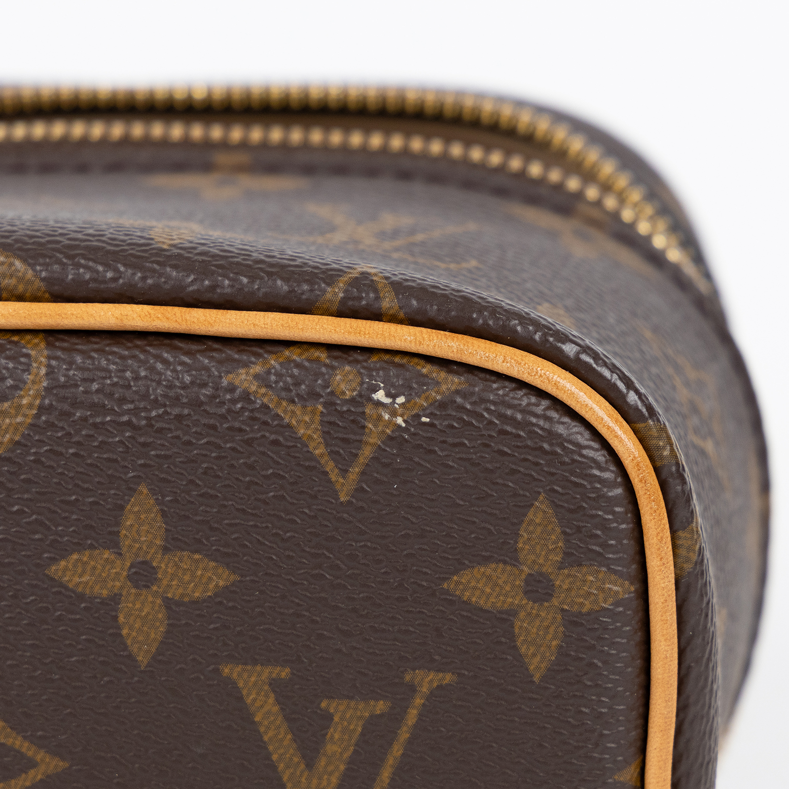 路易威登 LOUIS VUITTON Nice Nano 經典帆布 梳洗袋 化妝箱 M44936 晶片款 原花NICE NANO 無附屬品