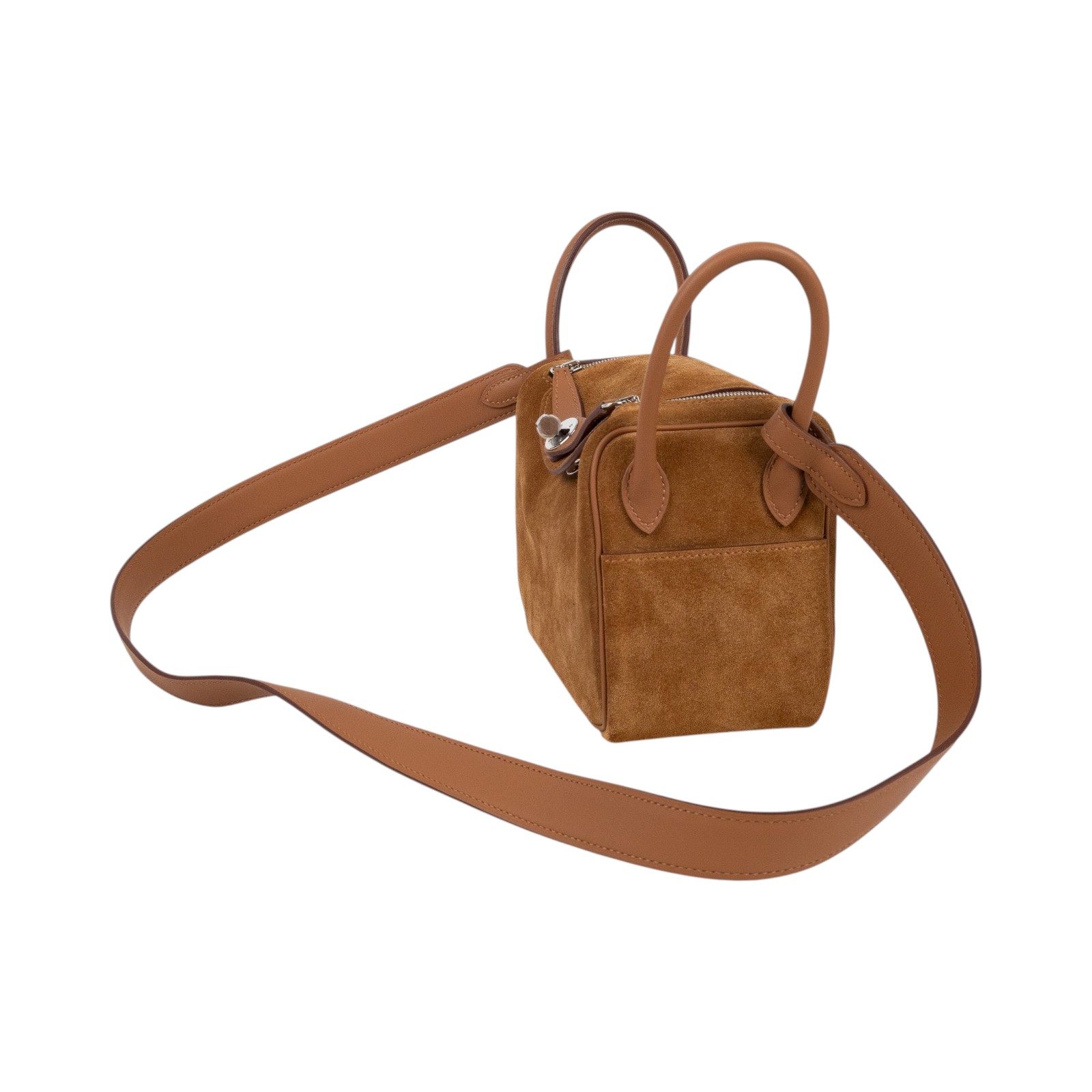 愛馬仕 Hermes Lindy II 琳迪包 迷你 銀色五金 棕褐色 金棕色 H085955CKAB /K AS968 AP  盒子/防塵袋