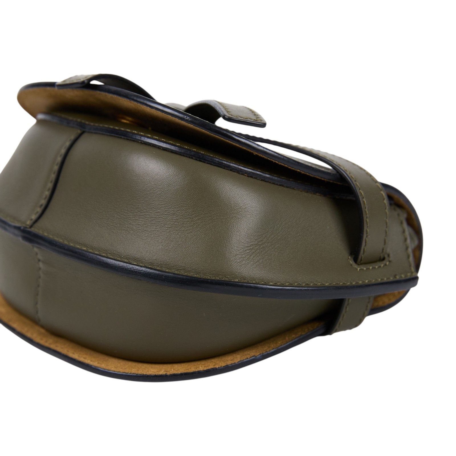 羅意威 LOEWE Mini Gate Dual bag 迷你 小牛皮 肩背包 帆布背帶 A650N46X13 墨綠色帆布背帶GATE MINI 防塵袋