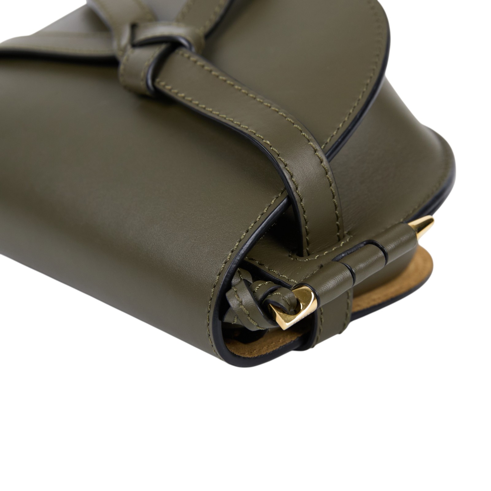羅意威 LOEWE Mini Gate Dual bag 迷你 小牛皮 肩背包 帆布背帶 A650N46X13 墨綠色帆布背帶GATE MINI 防塵袋