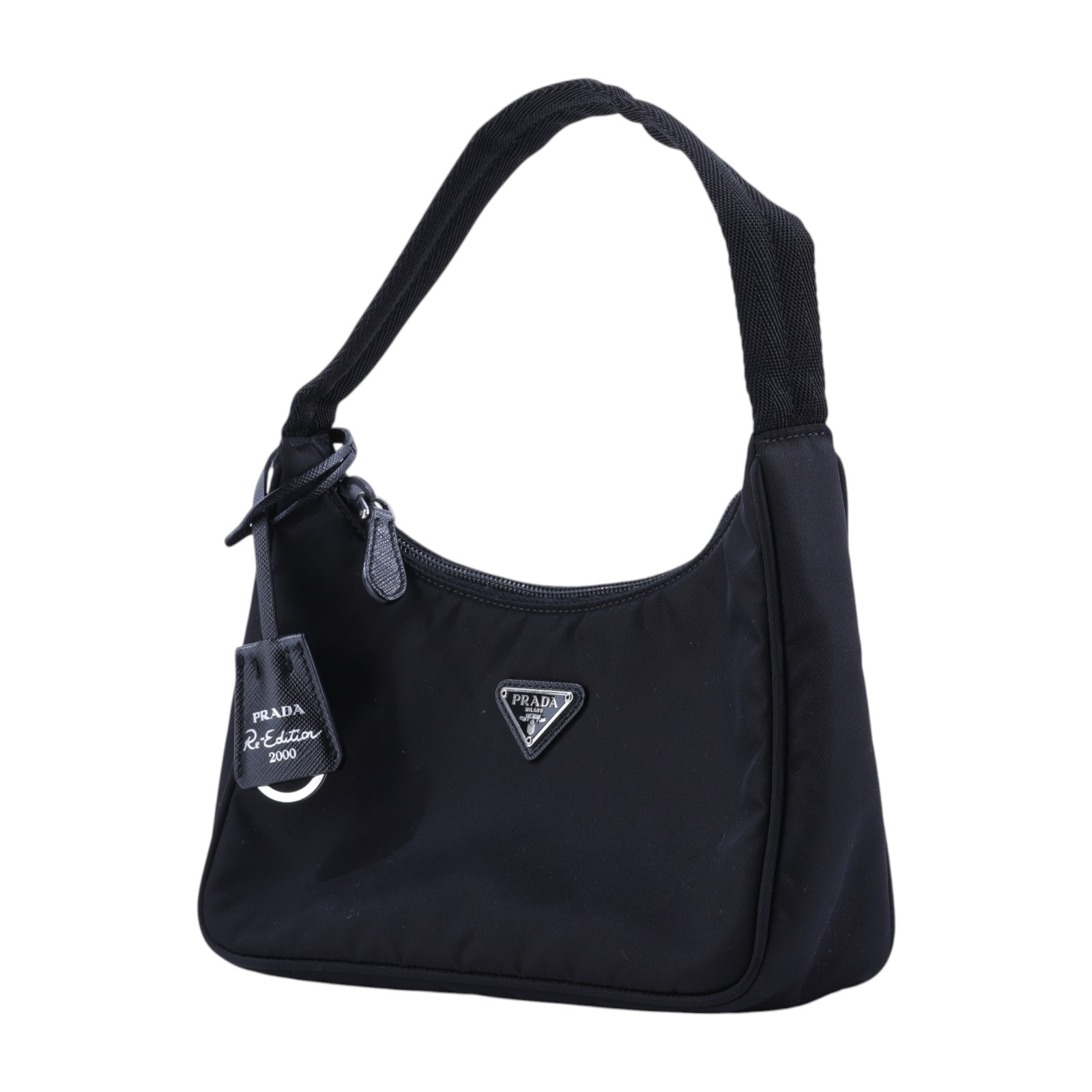 普拉達 PRADA Re-Edition 迷你 Hobo 包 1NE515_RDH0 黑尼龍HOBO腋下包 防塵袋