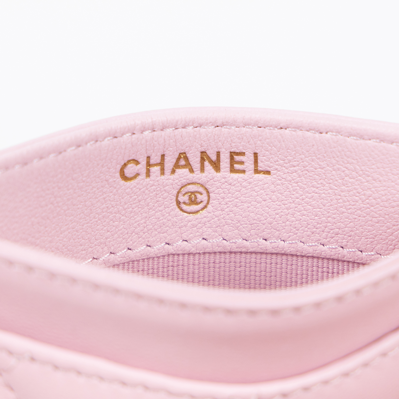 香奈兒 CHANEL CC LOGO 經典卡片夾 AP0213 晶片款 粉銀羊菱格卡夾 原廠盒子/防塵袋