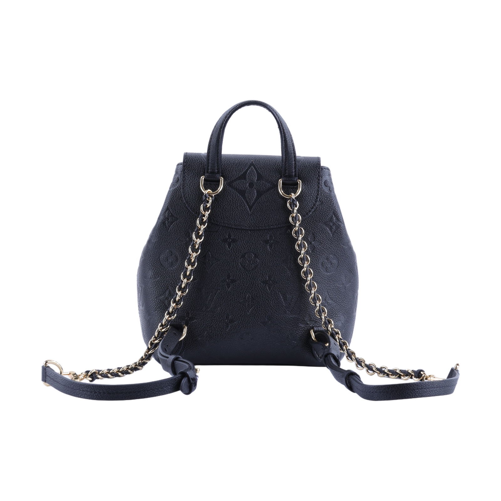 路易威登 LOUIS VUITTON Backup 後背包 黑色 M47072 晶片款 黑原花壓紋後背包 原廠盒子/防塵袋