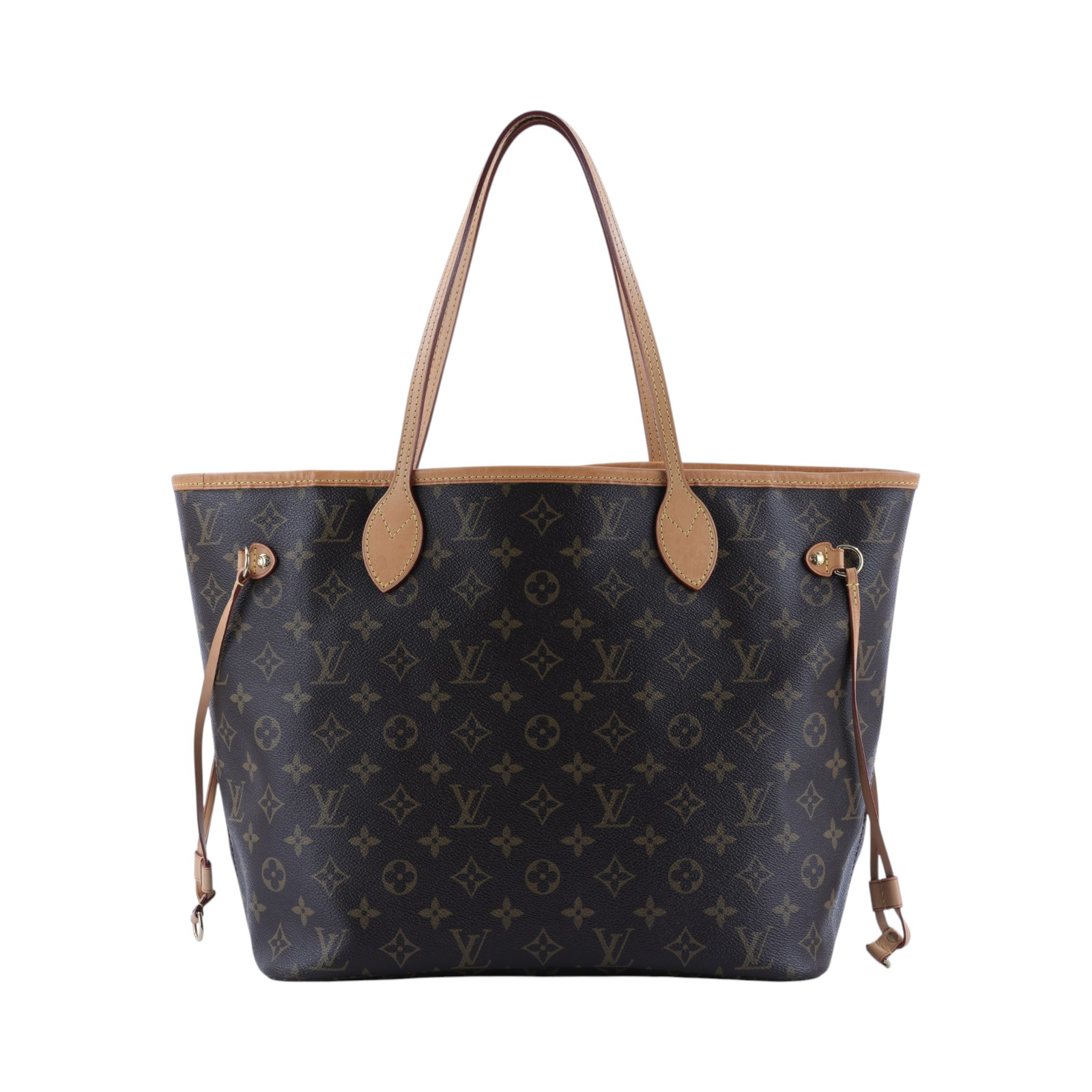 路易威登 LOUIS VUITTON Neverfull MM  經典帆布 肩背 購物袋 紅玫米黃雙色內襯 M46975  防塵袋/內袋
