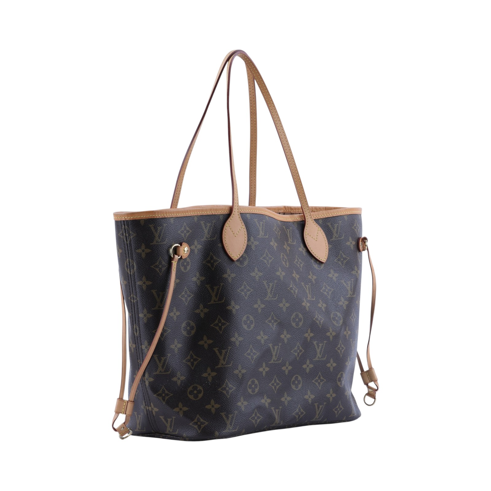 路易威登 LOUIS VUITTON Neverfull MM  經典帆布 肩背 購物袋 紅玫米黃雙色內襯 M46975  防塵袋/內袋