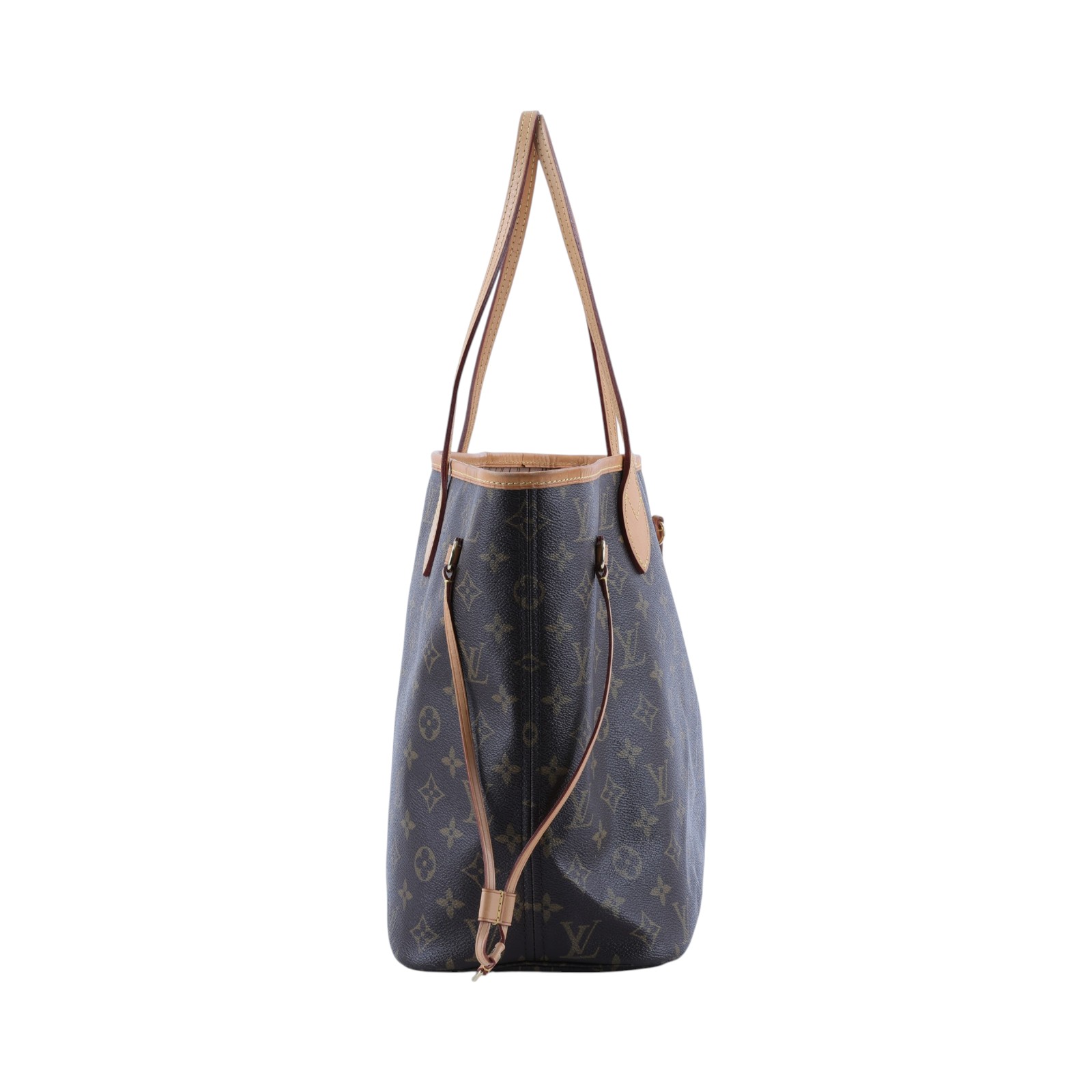 路易威登 LOUIS VUITTON Neverfull MM  經典帆布 肩背 購物袋 紅玫米黃雙色內襯 M46975  防塵袋/內袋