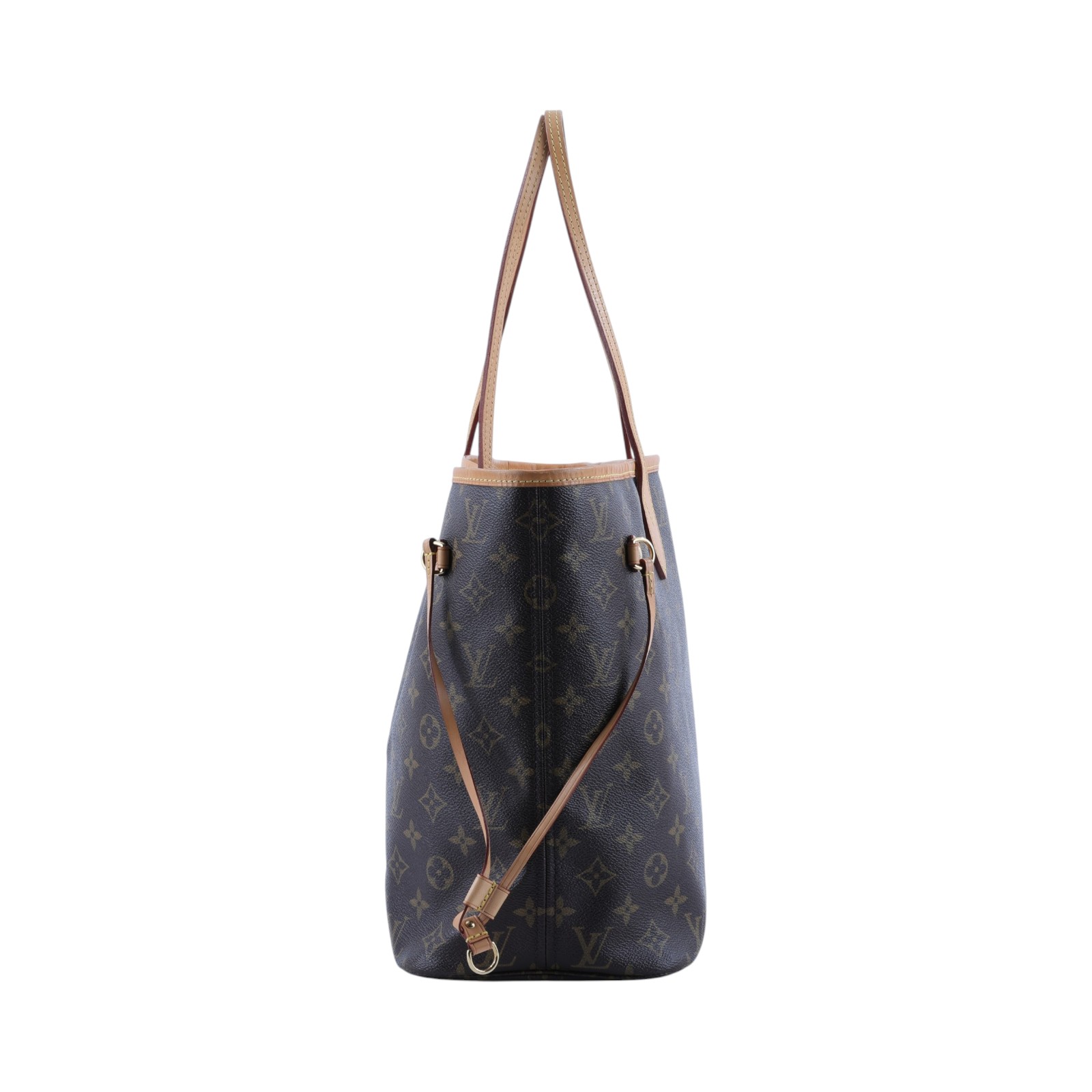 路易威登 LOUIS VUITTON Neverfull MM  經典帆布 肩背 購物袋 紅玫米黃雙色內襯 M46975  防塵袋/內袋