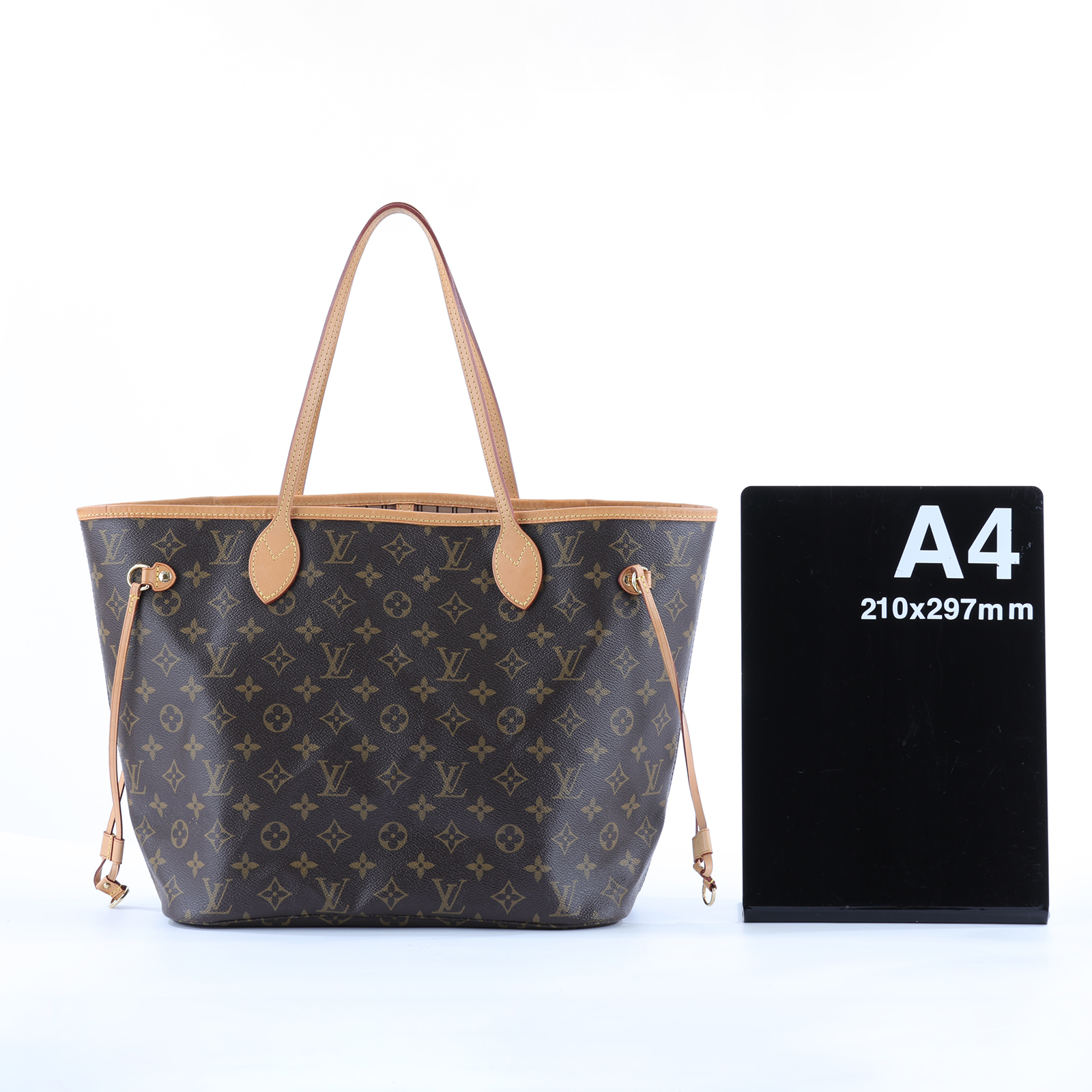 路易威登 LOUIS VUITTON Neverfull MM  經典帆布 肩背 購物袋 紅玫米黃雙色內襯 M46975  防塵袋/內袋