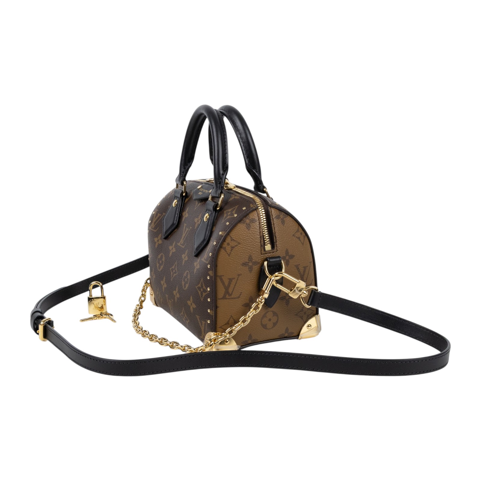路易威登 LOUIS VUITTON Cruise 2025 系列 Speedy Trunk 20 手提 波士頓包 M13146 晶片款  原廠盒子/防塵袋/背帶2/購買證明/鎖組