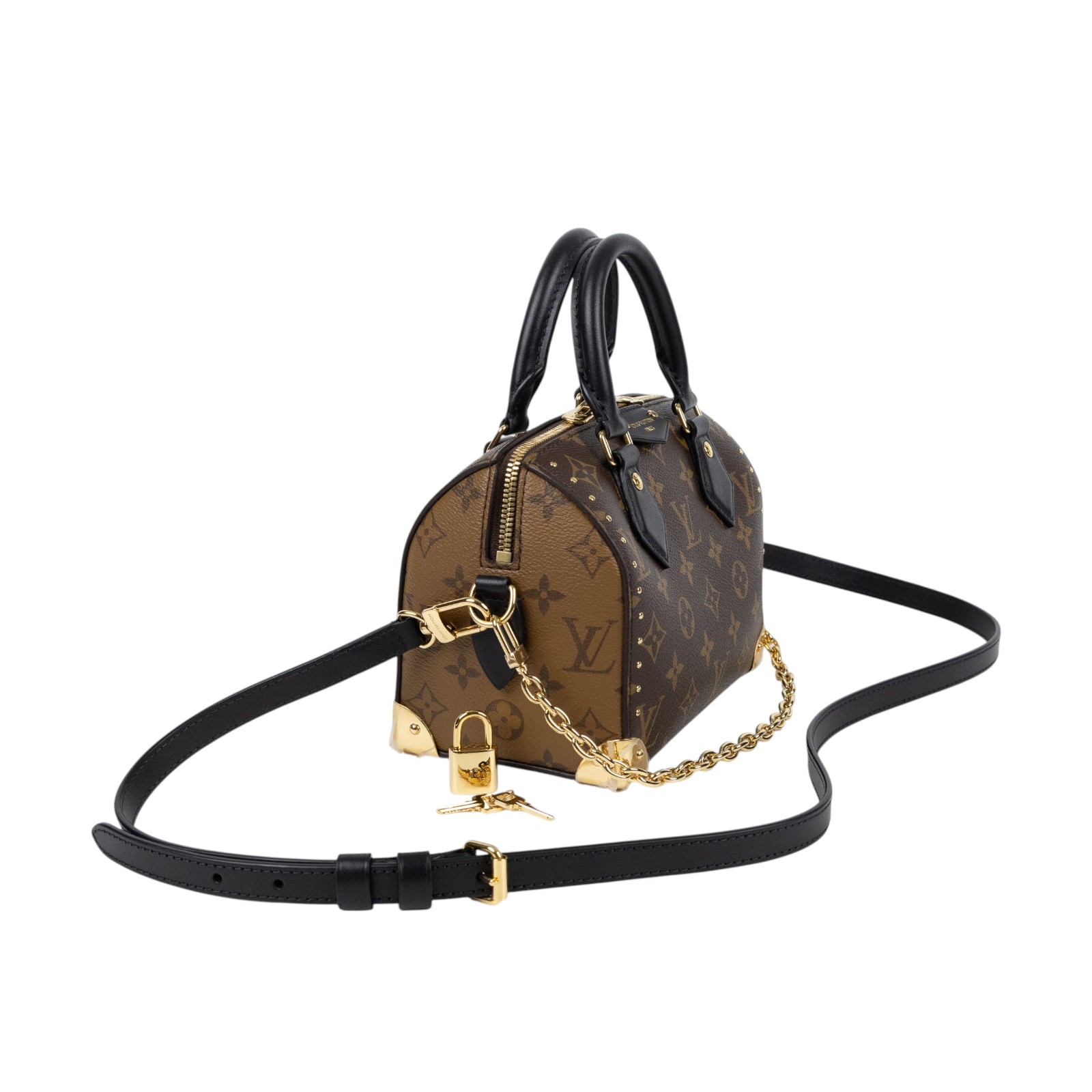 路易威登 LOUIS VUITTON Cruise 2025 系列 Speedy Trunk 20 手提 波士頓包 M13146 晶片款  原廠盒子/防塵袋/背帶2/購買證明/鎖組