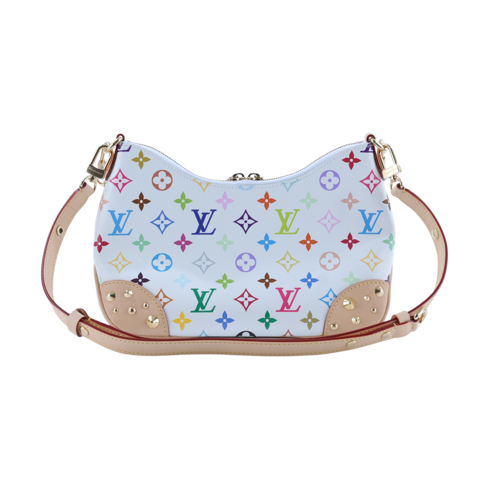 路易威登 LOUIS VUITTON Boulogne PM 牛角包 LV x TM 村上隆聯名 M27790 晶片款  防塵袋/背帶2/韓國購買證明