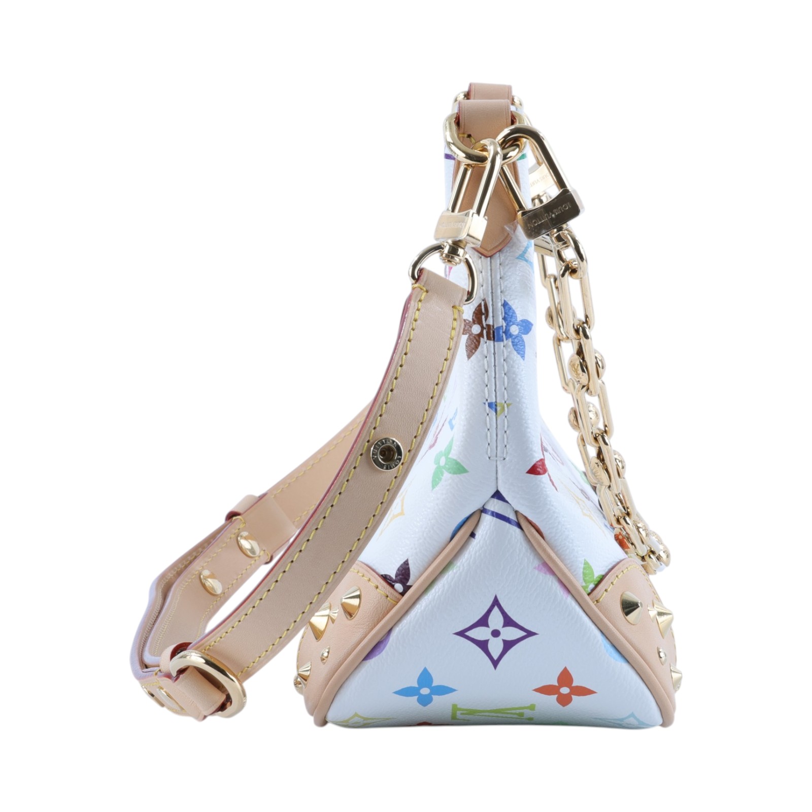 路易威登 LOUIS VUITTON Boulogne PM 牛角包 LV x TM 村上隆聯名 M27790 晶片款  防塵袋/背帶2/韓國購買證明