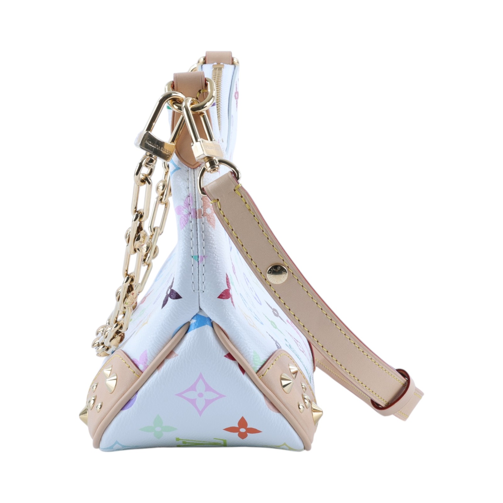 路易威登 LOUIS VUITTON Boulogne PM 牛角包 LV x TM 村上隆聯名 M27790 晶片款  防塵袋/背帶2/韓國購買證明