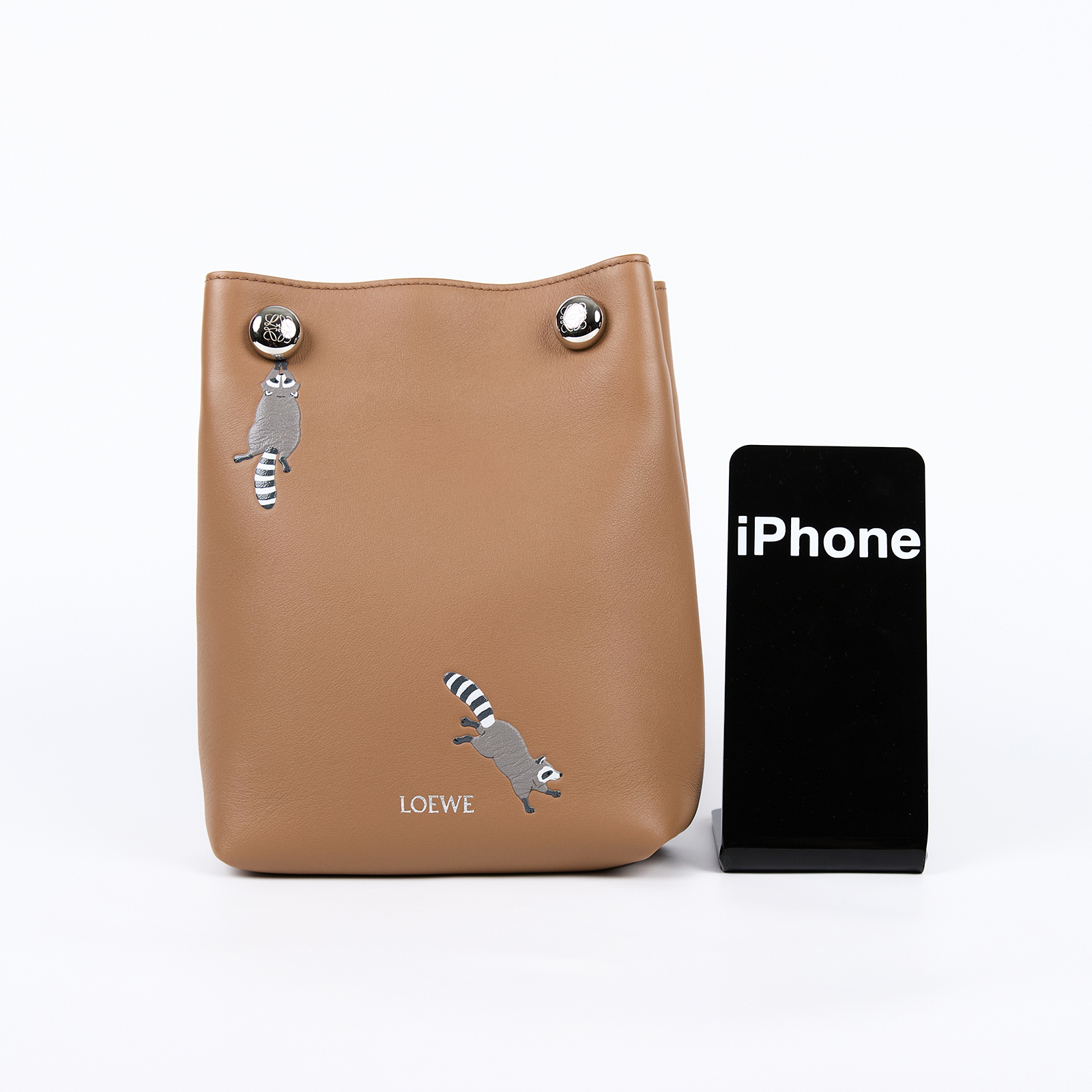 羅意威 LOEWE Suna Fujita 聯名 Raccoon Pebble Pouch  肩背包 斜背包 C643SPPX02  防塵袋