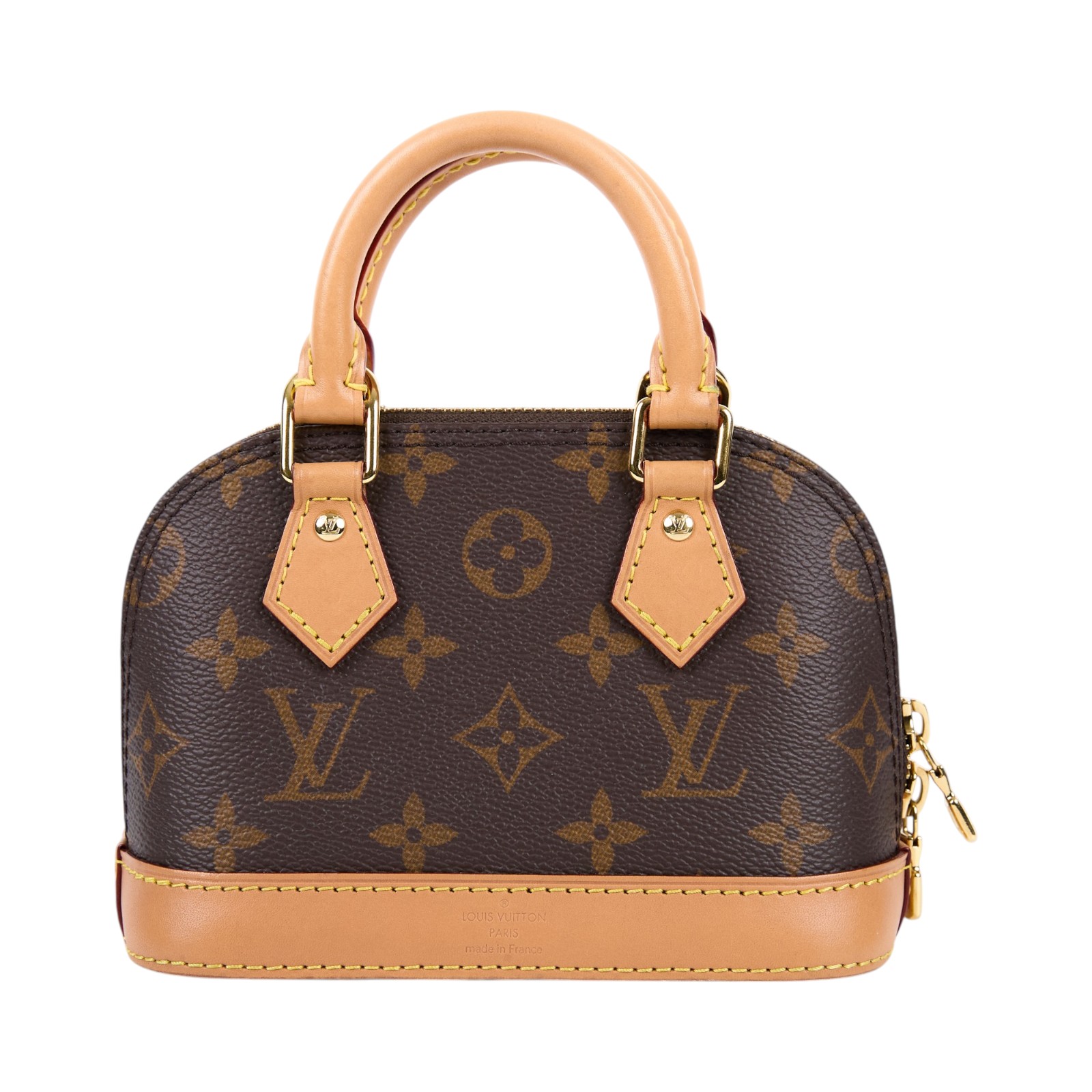 路易威登 LOUIS VUITTON Nano Alma 貝殼包 經典帆布 M82717 晶片款 原花ALMA NANO 防塵袋/背帶/購買證明