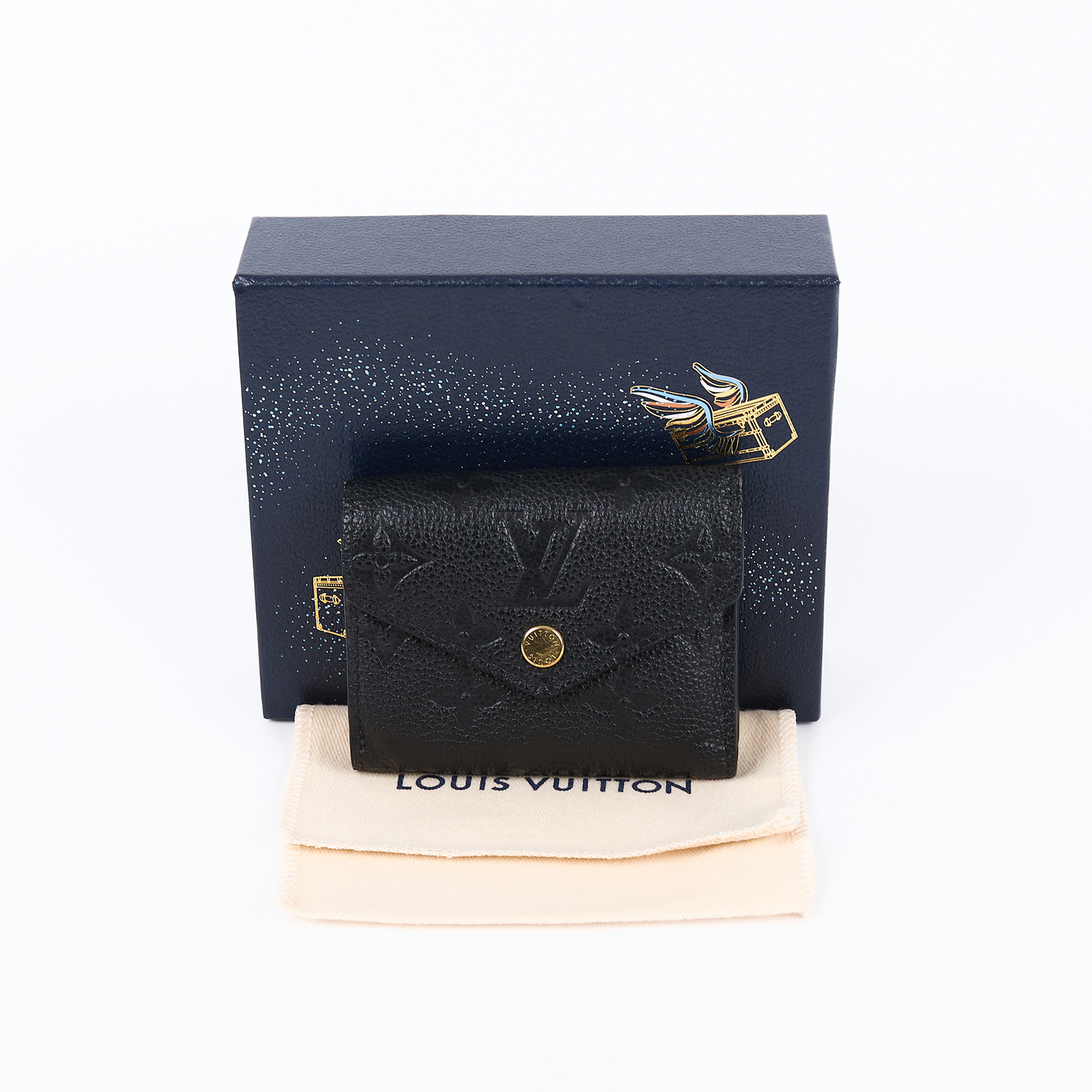 路易威登 LOUIS VUITTON Zoé 錢包 短夾 Empreinte皮革 黑色 M62935 晶片款 黑ZOE三折短夾 原廠盒子/防塵袋