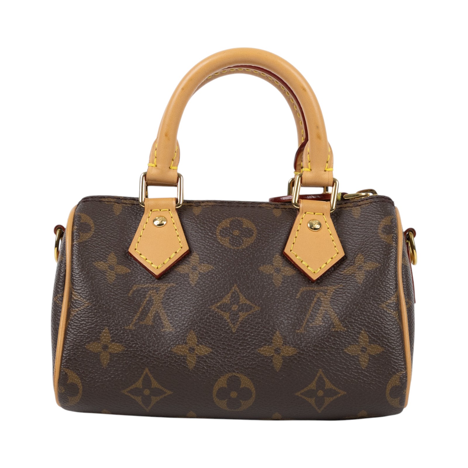 路易威登 LOUIS VUITTON Nano Speedy 原花 手提 肩背包 M81085 原花NANO SPEEDY 背帶