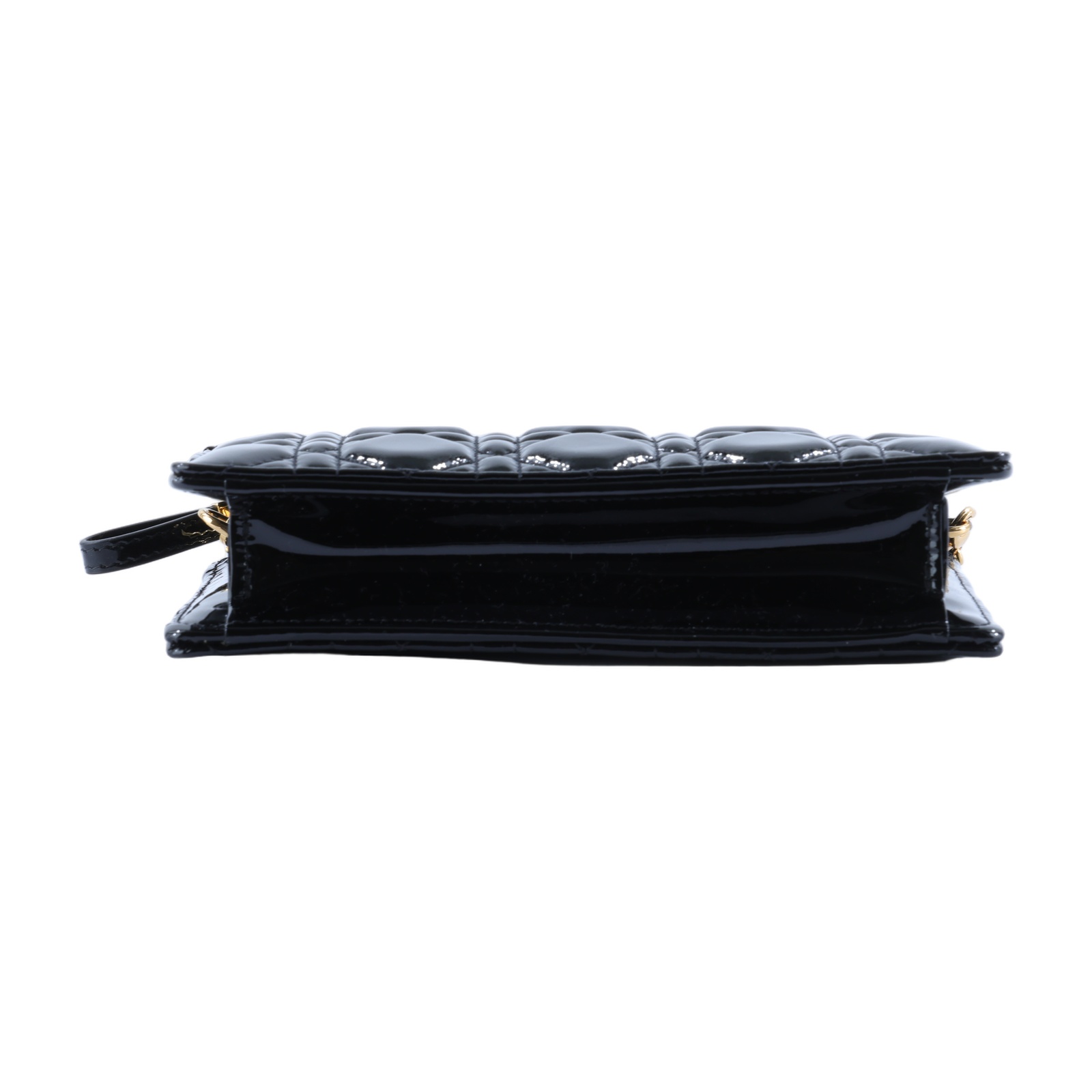迪奧 CHRISTIAN DIOR Caro Pouch With Chain 拉鍊 鏈帶包 漆皮 S5106UWFQ 黑漆皮CARO POUCH 防塵袋/背帶