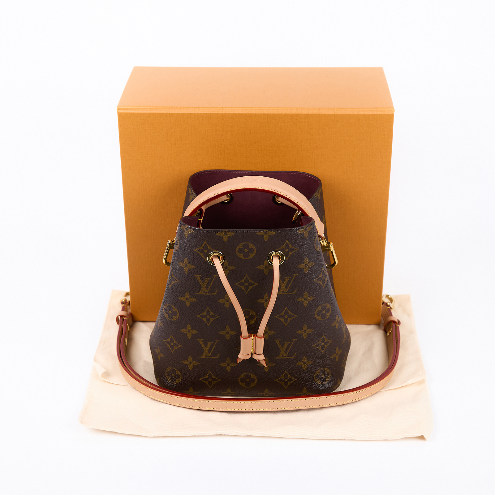 路易威登 LOUIS VUITTON Néonoé BB 經典帆布 束口水桶包 M46581 晶片款 原花NEONOE BB 原廠盒子/防塵袋/背帶2