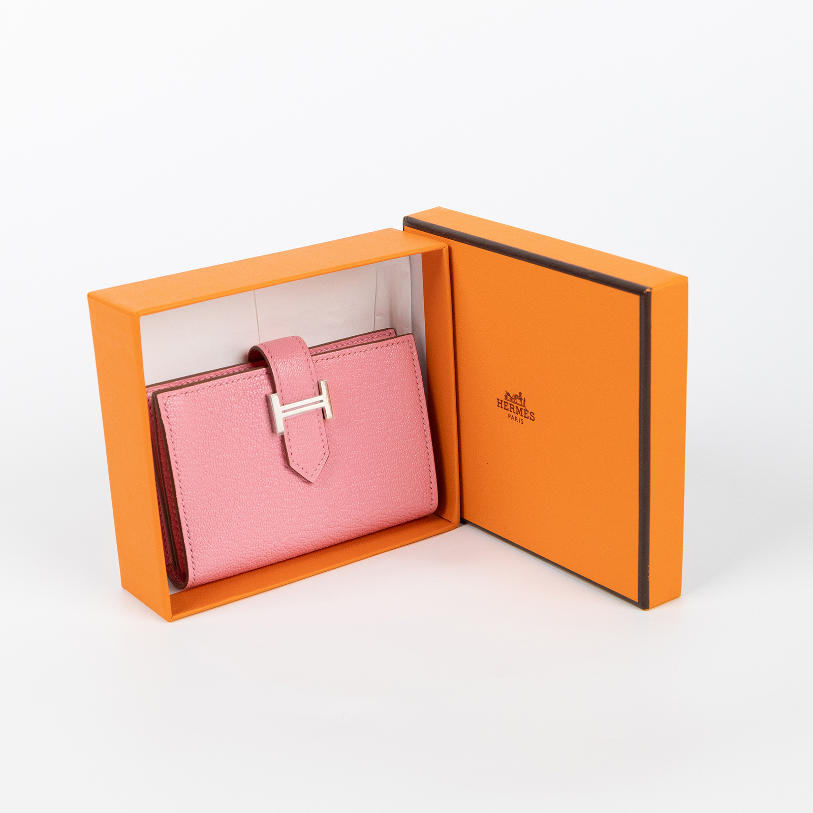 愛馬仕 Hermes Bearn 卡包 BEARNCARD Z AI 001 WS Z刻 粉BEARN卡夾 原廠盒子