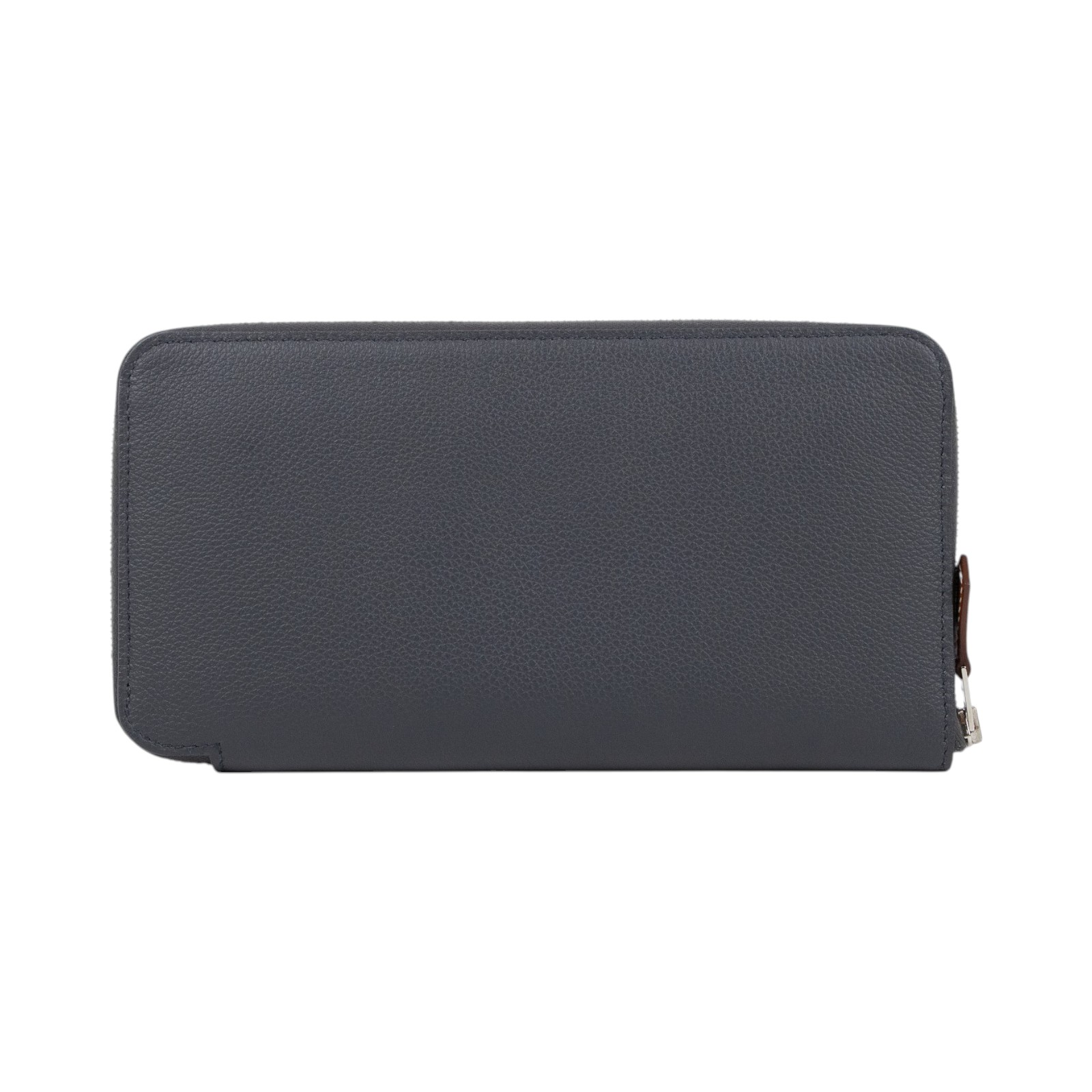 愛馬仕 Hermes SilkIn 拉鍊 長夾 錢包 SILKL K SI 001 DB K刻 灰絲巾長夾 無附屬品