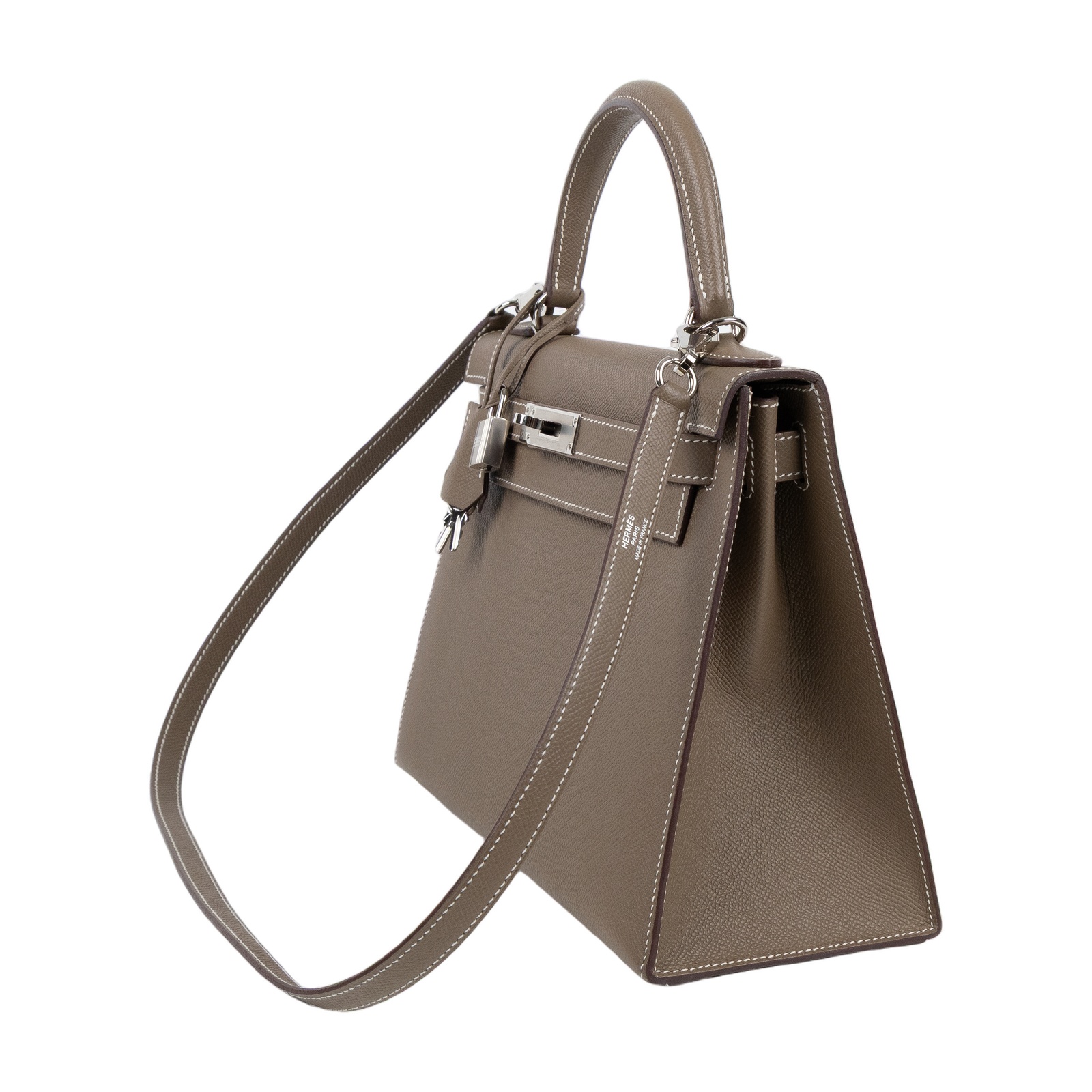 愛馬仕 Hermes Kelly Bag 凱莉包 28 銀色五金 大象灰 H042319CK18 /B IS 048 UY  原廠盒子/防塵袋/背帶/鎖組/購買證明