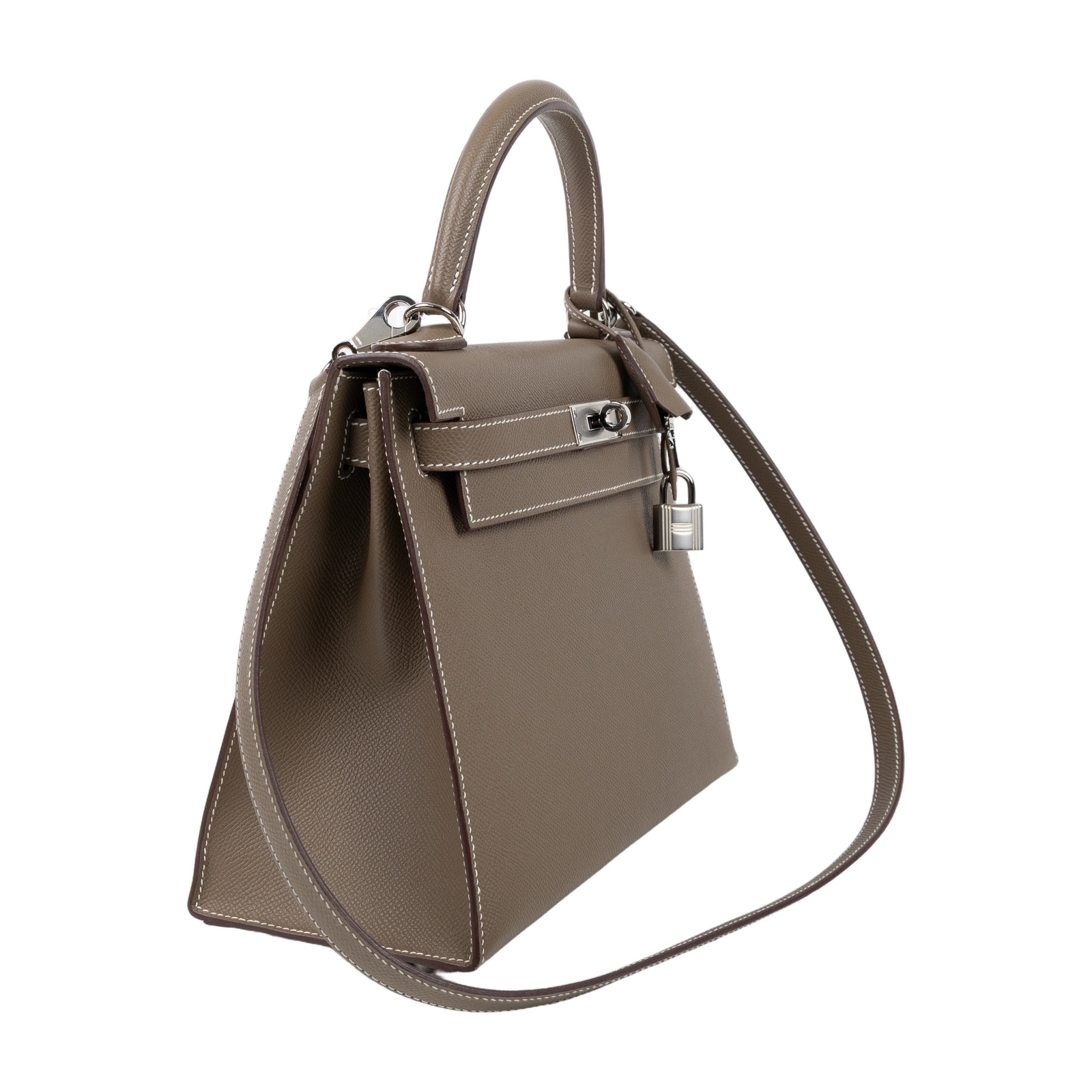 愛馬仕 Hermes Kelly Bag 凱莉包 28 銀色五金 大象灰 H042319CK18 /B IS 048 UY  原廠盒子/防塵袋/背帶/鎖組/購買證明